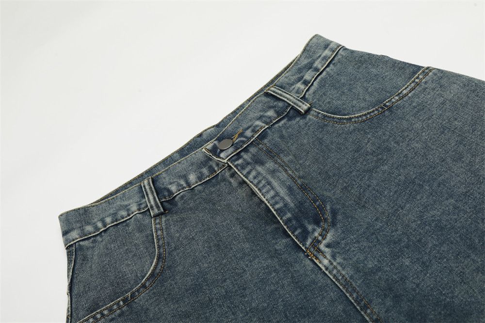 Jean Men's distressed cartoon embroidered washed scimitar jeans Size US 32 / EU 48 - 3 Thumbnail