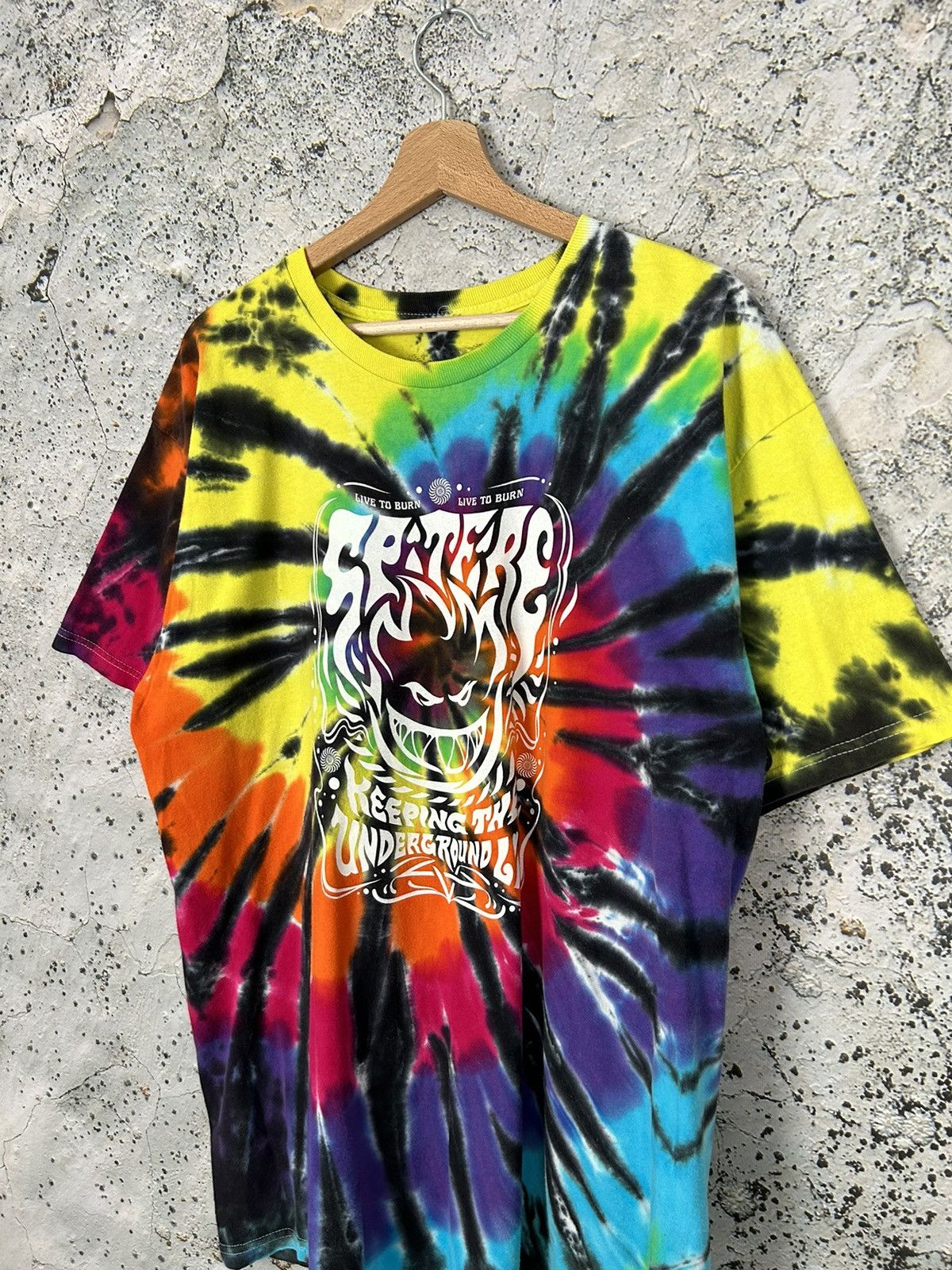 Spitfire Spitfire Wheels Skateboards Tie Dye Tee Streetwear Hype Size US L / EU 52-54 / 3 - 2 Thumbnail
