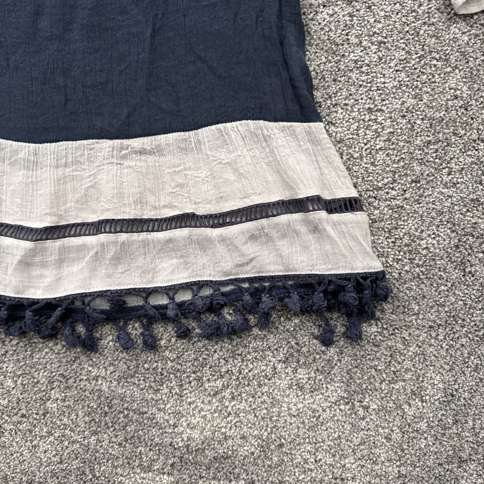 Other Indigo Soul Tunic Top Women M Boho Peasant Tassel Trim Chic Size M / US 6-8 / IT 42-44 - 5 Thumbnail