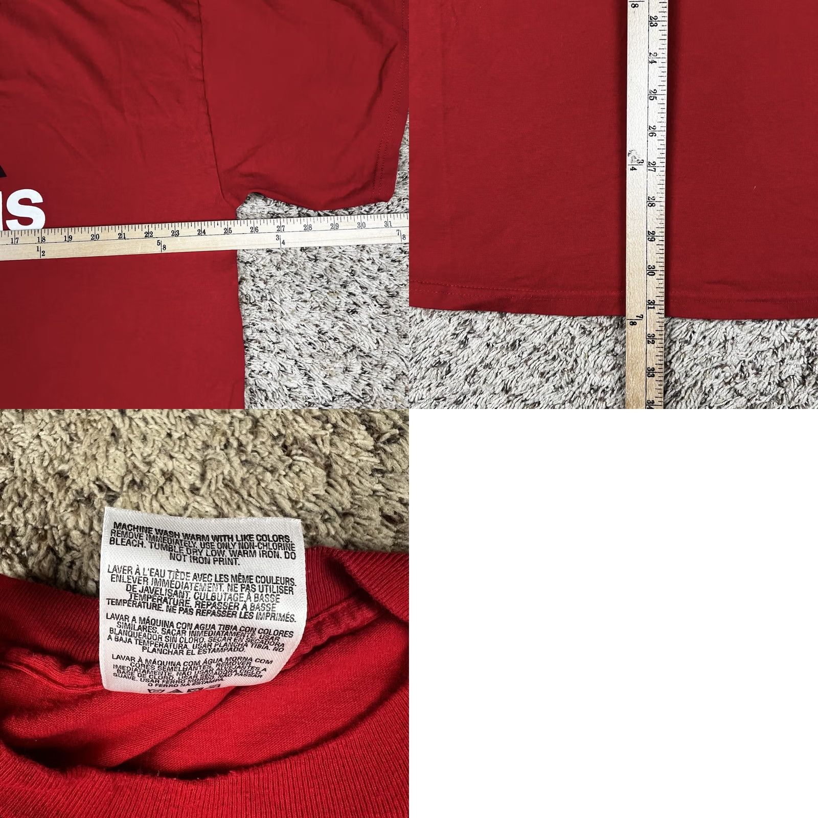 Adidas Adidas T-Shirt XL Red Spellout Logo Graphic Crew Neck Short Sleeve Cotton Men Sportswear Casual Size US XL / EU 56 / 4 - 8 Thumbnail