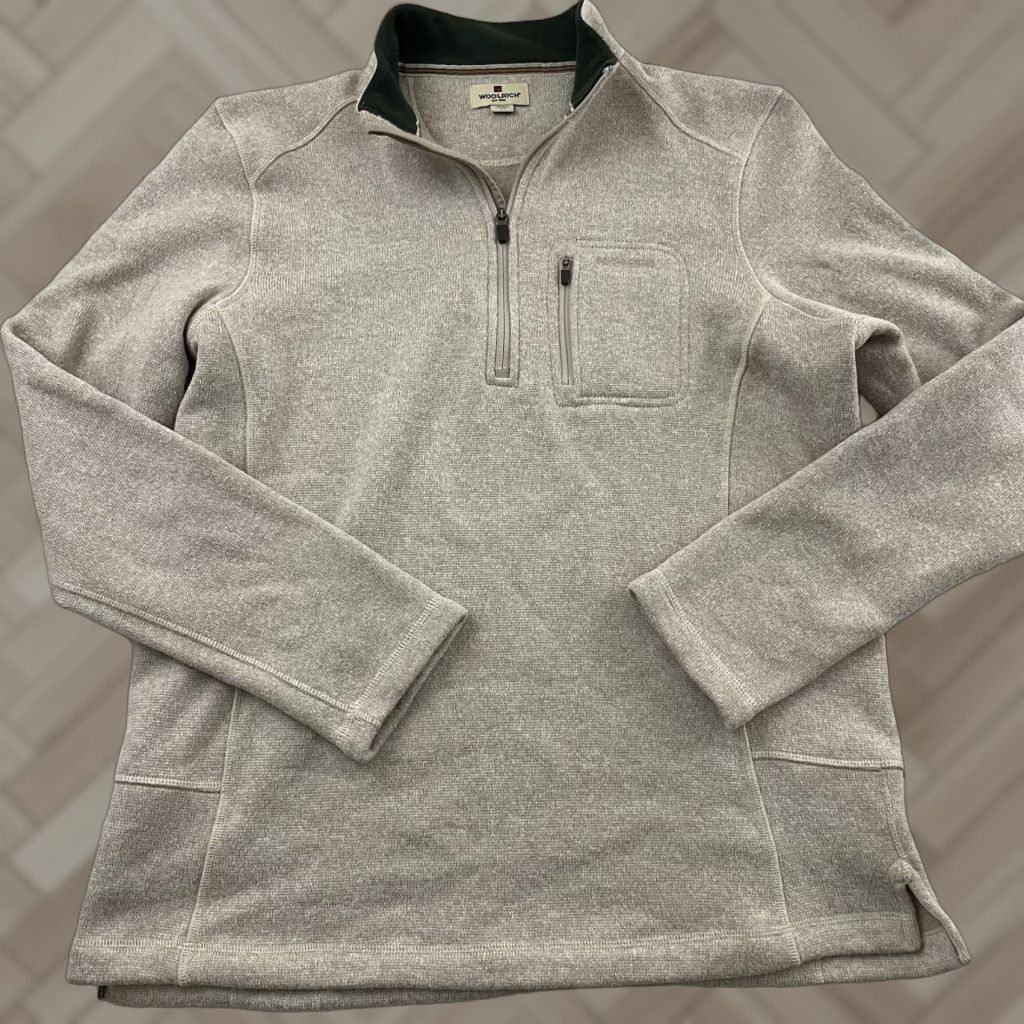 Vintage Woolrich 1/4 Zip Jacket Pullover Mens Large Beige Woolrich Jacket 1/4 Zip Beige Mens Large Size US L / EU 52-54 / 3 - 1 Thumbnail