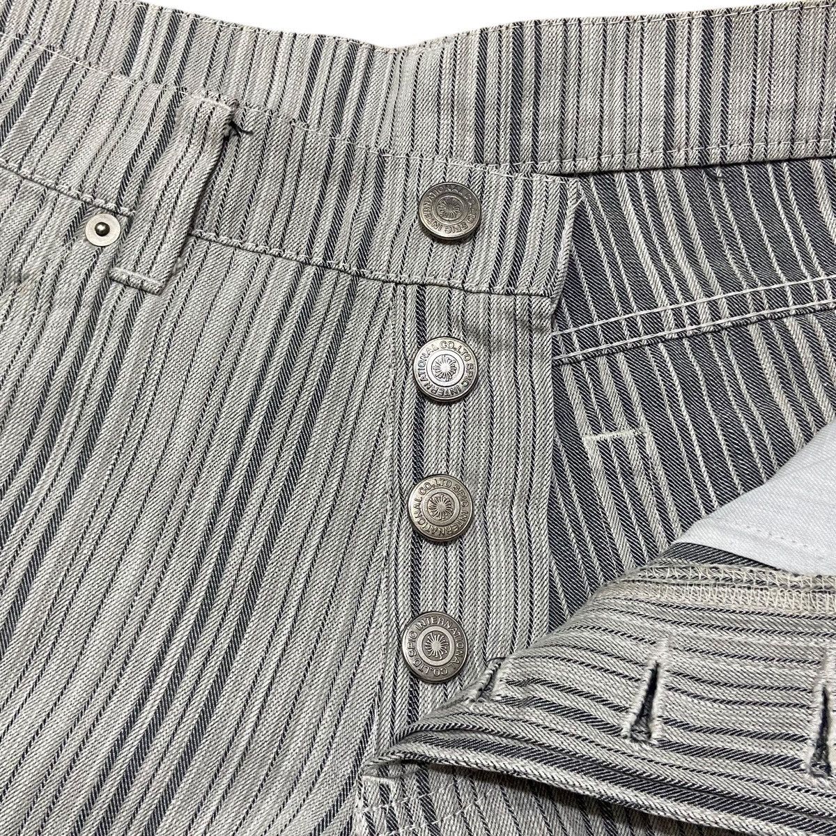 Tornado Mart Tornado Mart Grey Stripe Flared Pants Size US 29 - 4 Thumbnail