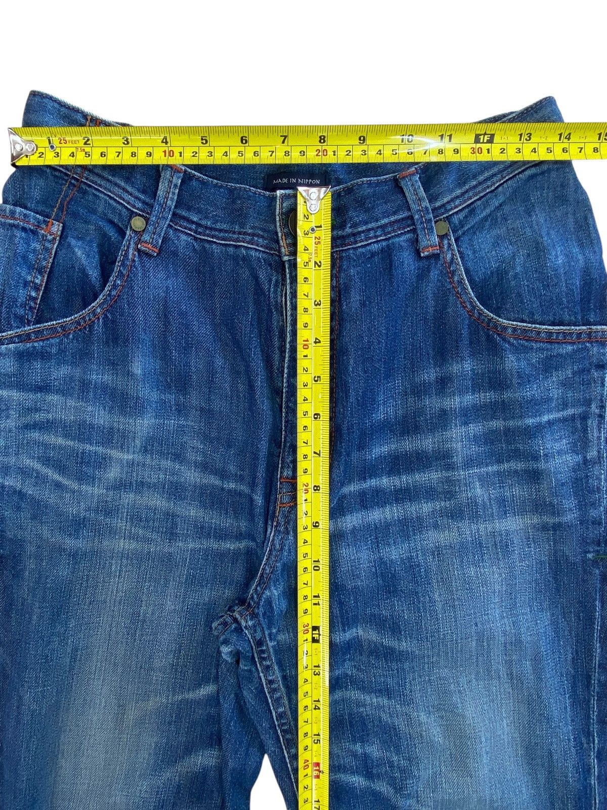 Japanese Brand Japanese Brand Vintage Blue Distressed Straight-Leg Jeans Size US 28 / EU 44 - 9 Thumbnail