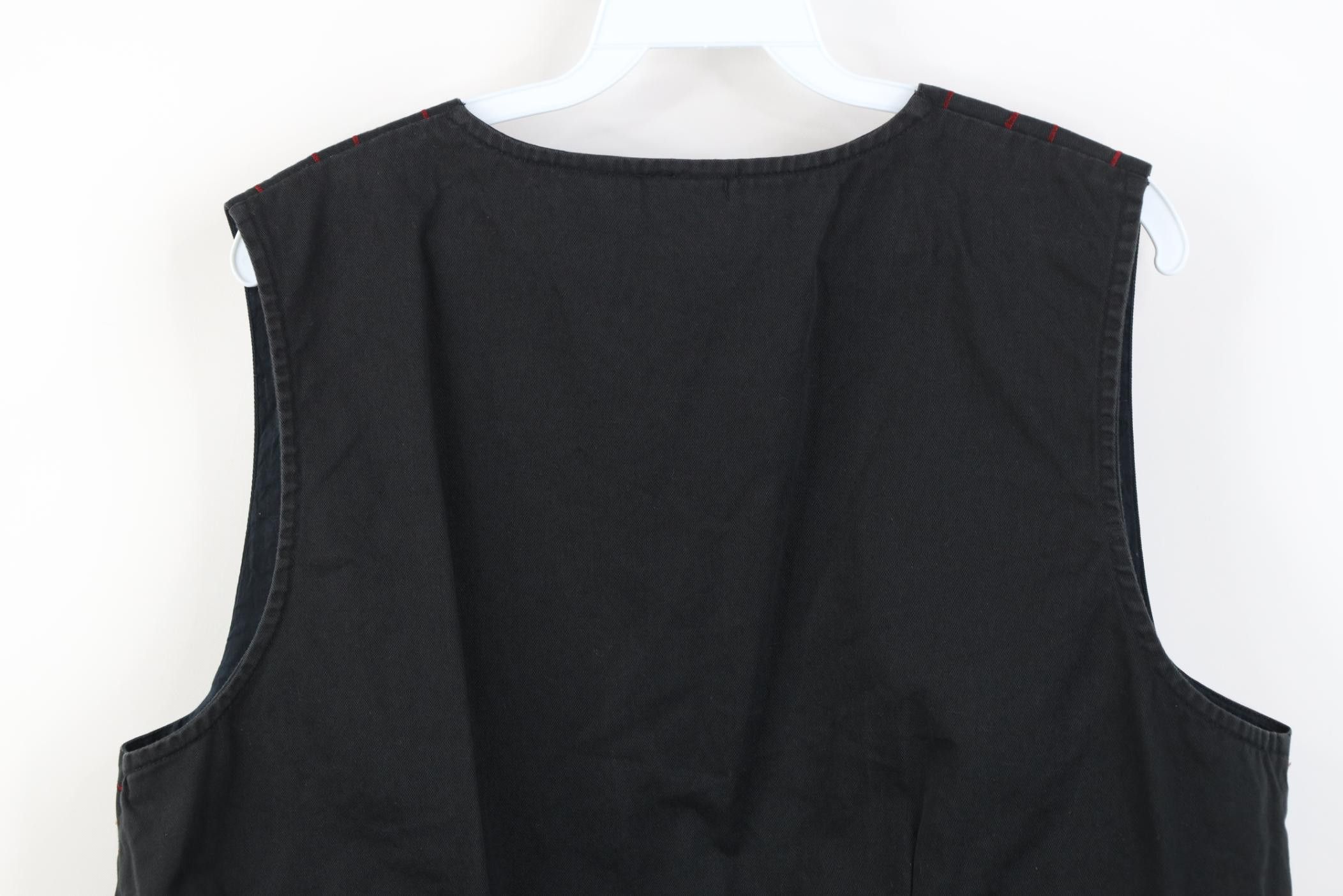 Vintage Vintage 90s Streetwear Flower Tie Back Vest Jacket Size US L / EU 52-54 / 3 - 11 Thumbnail