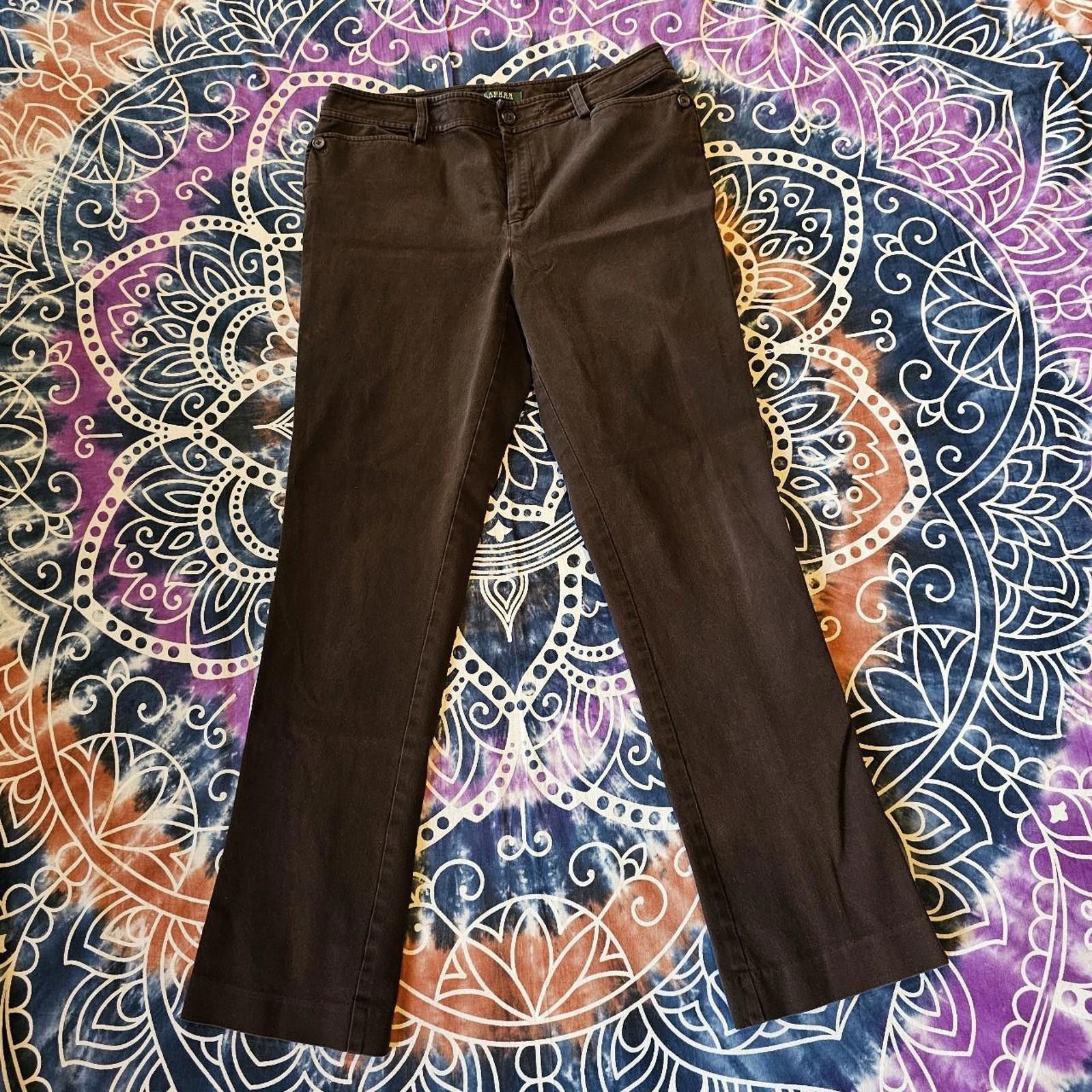 Lauren Ralph Lauren Ralph Lauren Women's Brown Trousers Size 30" / US 8 / IT 44 - 1 Thumbnail