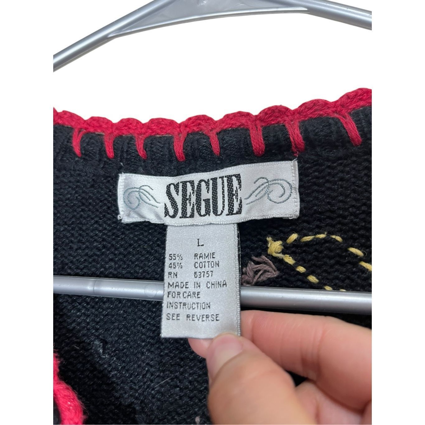 Other Vintage Segue Black Christmas Angel Print Cardigan Sweater S Size L / US 10 / IT 46 - 5 Thumbnail