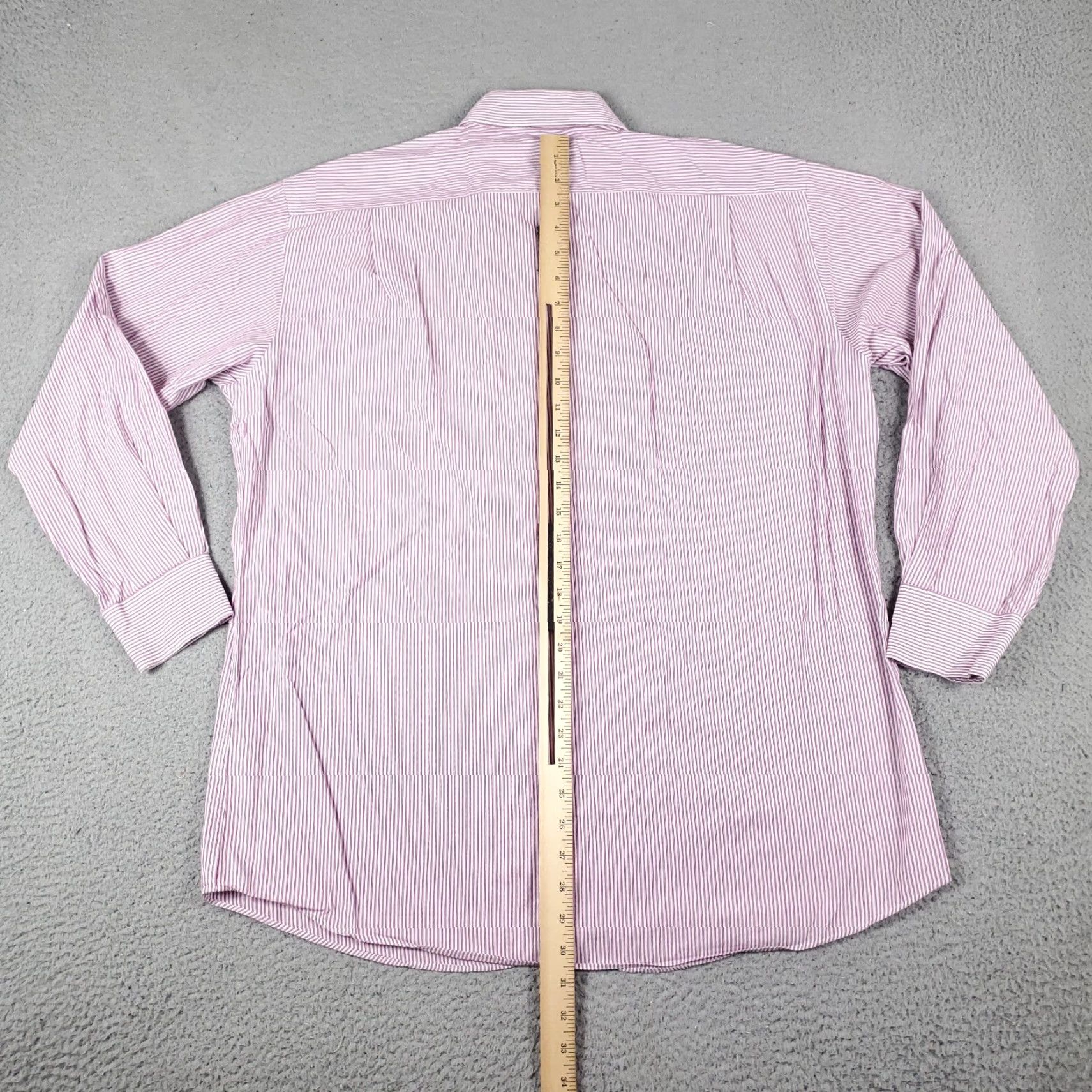 Tommy Hilfiger Tommy Hilfiger Shirt Mens Large Purple White Striped Button Up Long Sleeve Shirt | Button-Up | Mens L Purple White Striped Cotton Woven Size US L / EU 52-54 / 3 - 3 Thumbnail