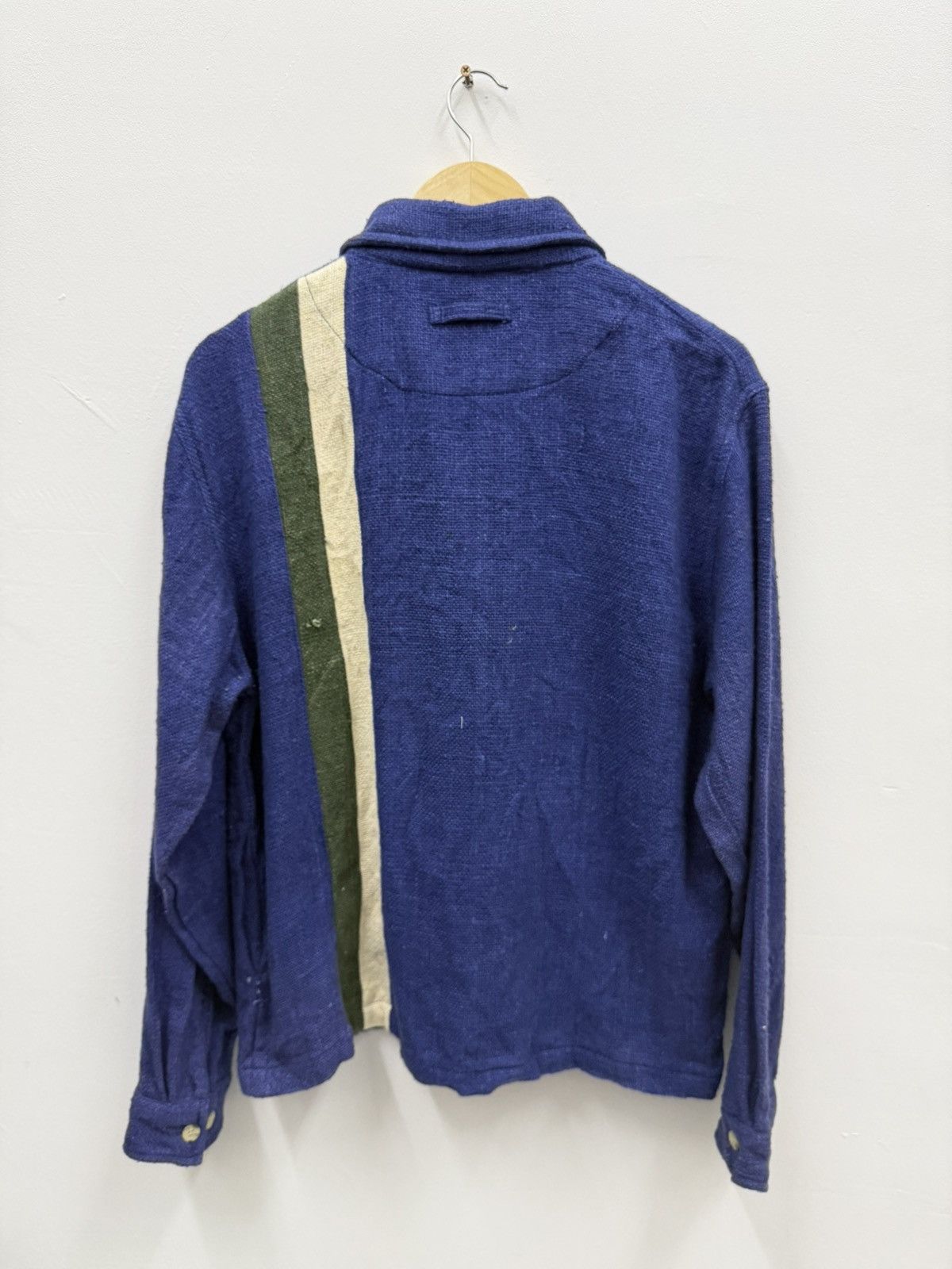 Japanese Brand Shades Prevalence Blue Hand Woven Zip Up Jacket Size US M / EU 48-50 / 2 - 2 Thumbnail