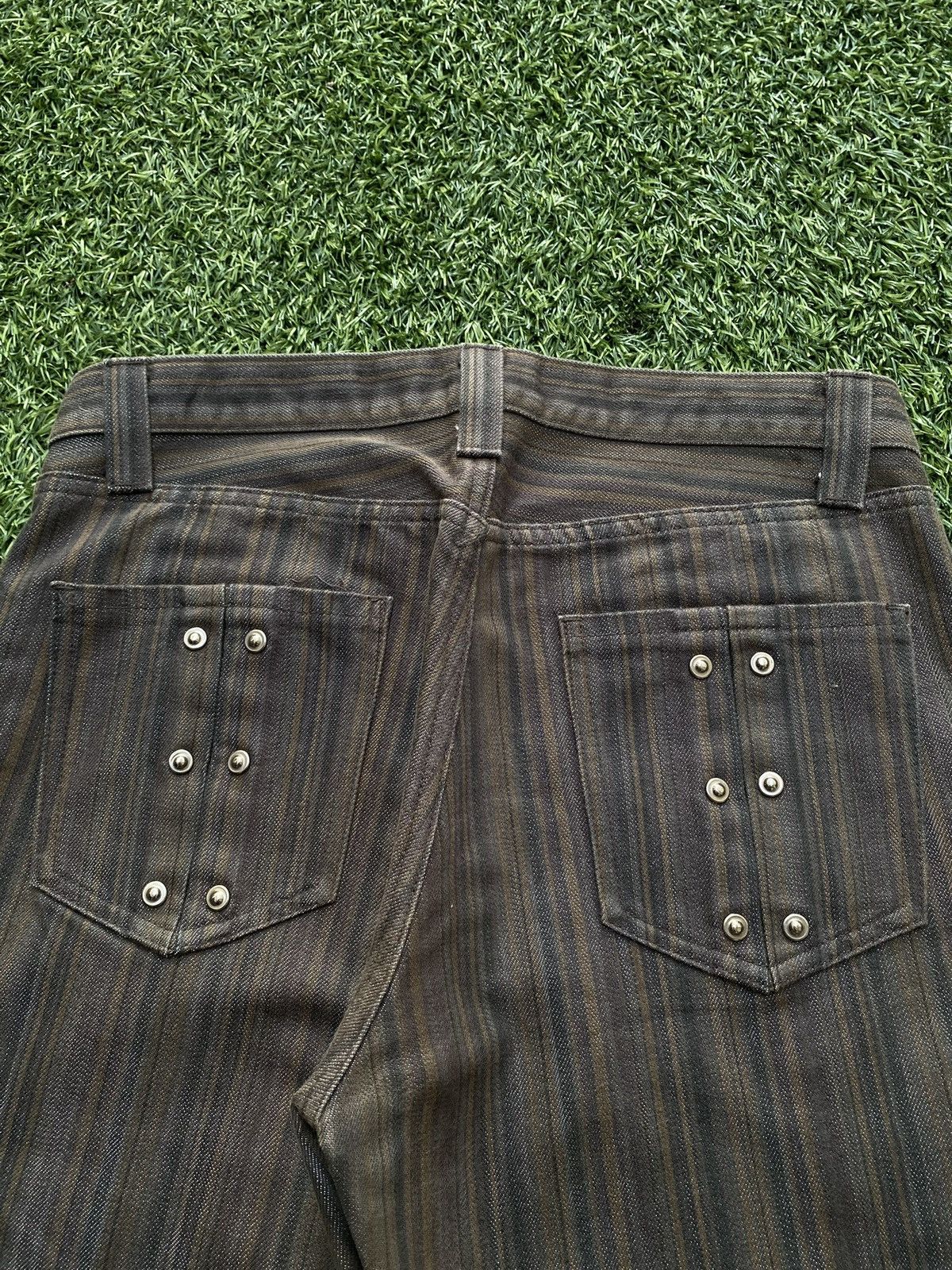 semanticdesign Y2K Semantic Design Striped Flared Pants Size US 32 / EU 48 - 9 Thumbnail