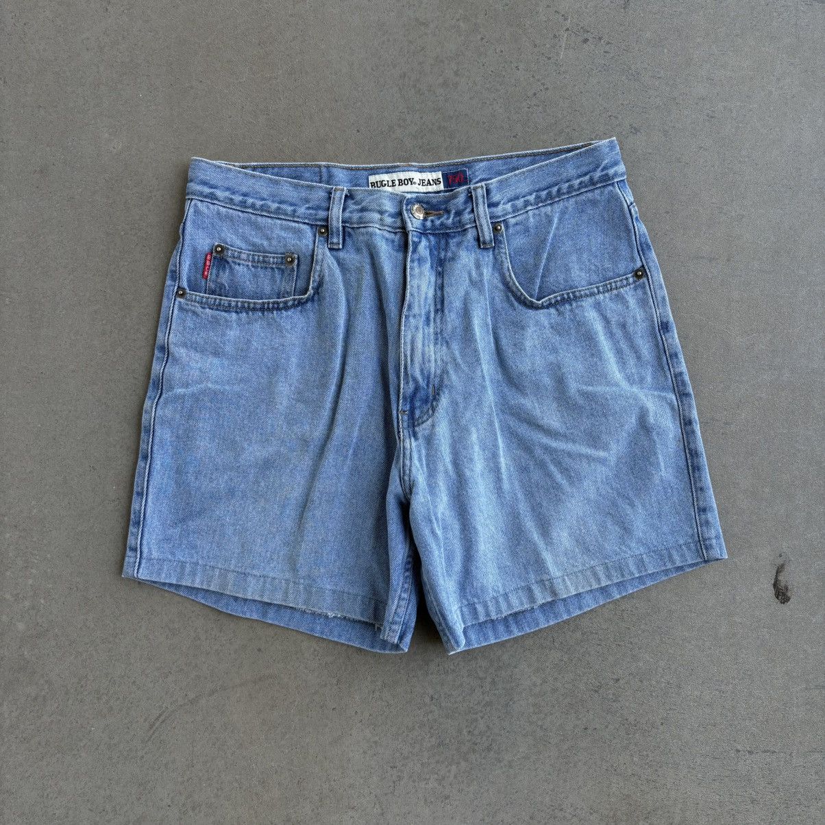 Bugle Boy Vintage 90's Bugle Boy Light Blue Denim Jean Shorts Jorts 33 Size US 33 - 5 Thumbnail