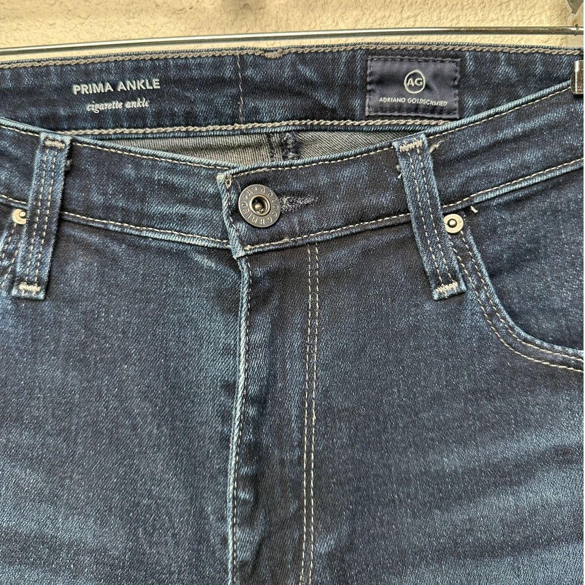 AG Adriano Goldschmied AG Prima Ankle Cigarette Dark Wash Women’s US 29 Jeans Size 29" - 4 Thumbnail