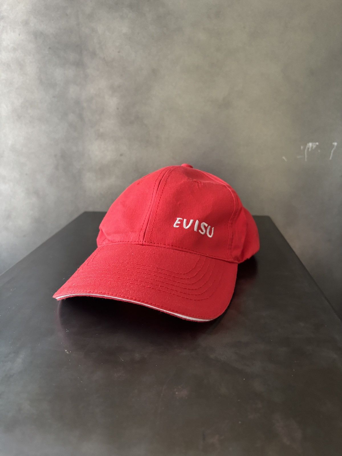 Vintage Vintage Evisu Style Hat Custom 2000s Baseball Cap Velcro Red Size ONE SIZE - 14 Thumbnail