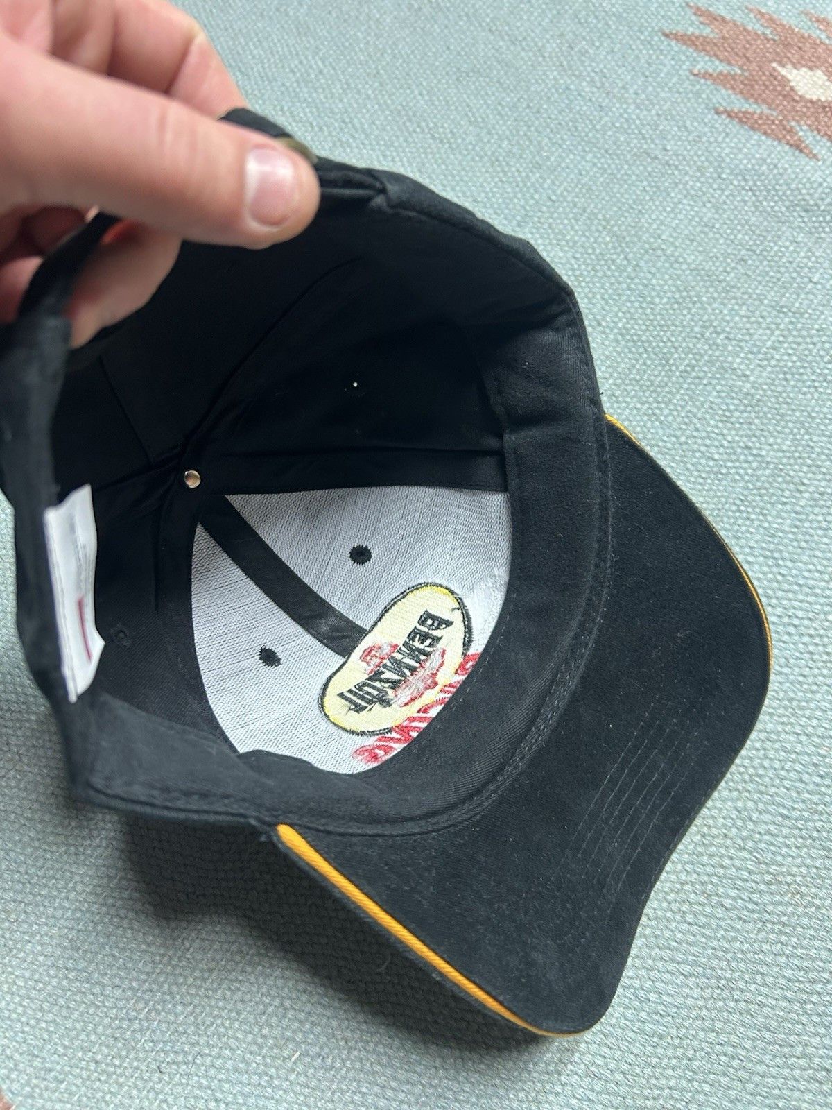 Vintage Vtg strapback hat Pennzoil Racing logo nascar black cotton Size ONE SIZE - 6 Thumbnail