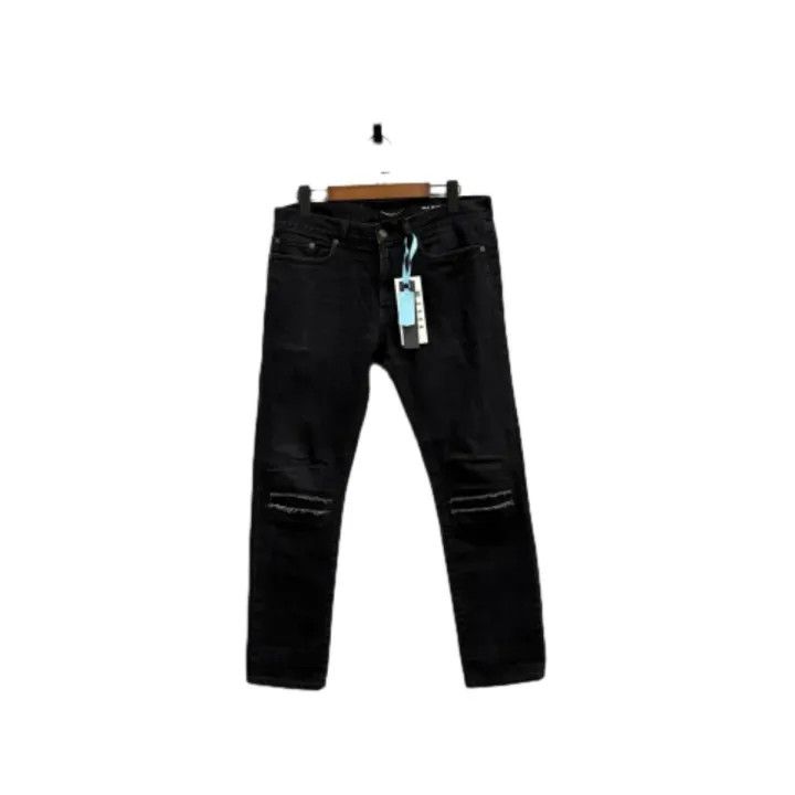 Saint Laurent Paris Saint Laurent Black Distressed Casual Denim Pants Size US 29 - 1 Thumbnail