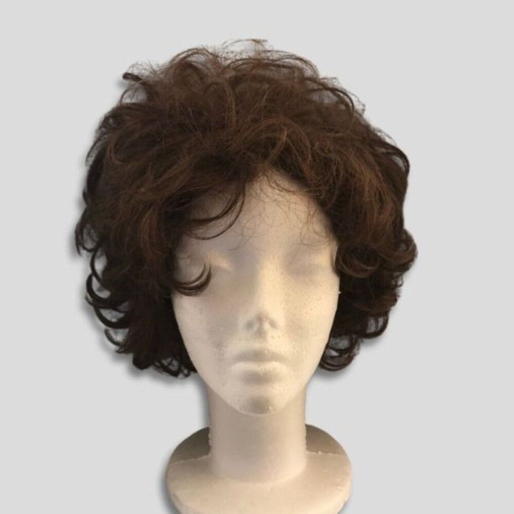 Vintage Eva Gabor Short Curly Wig Fiber Lace Cap Auburn OS