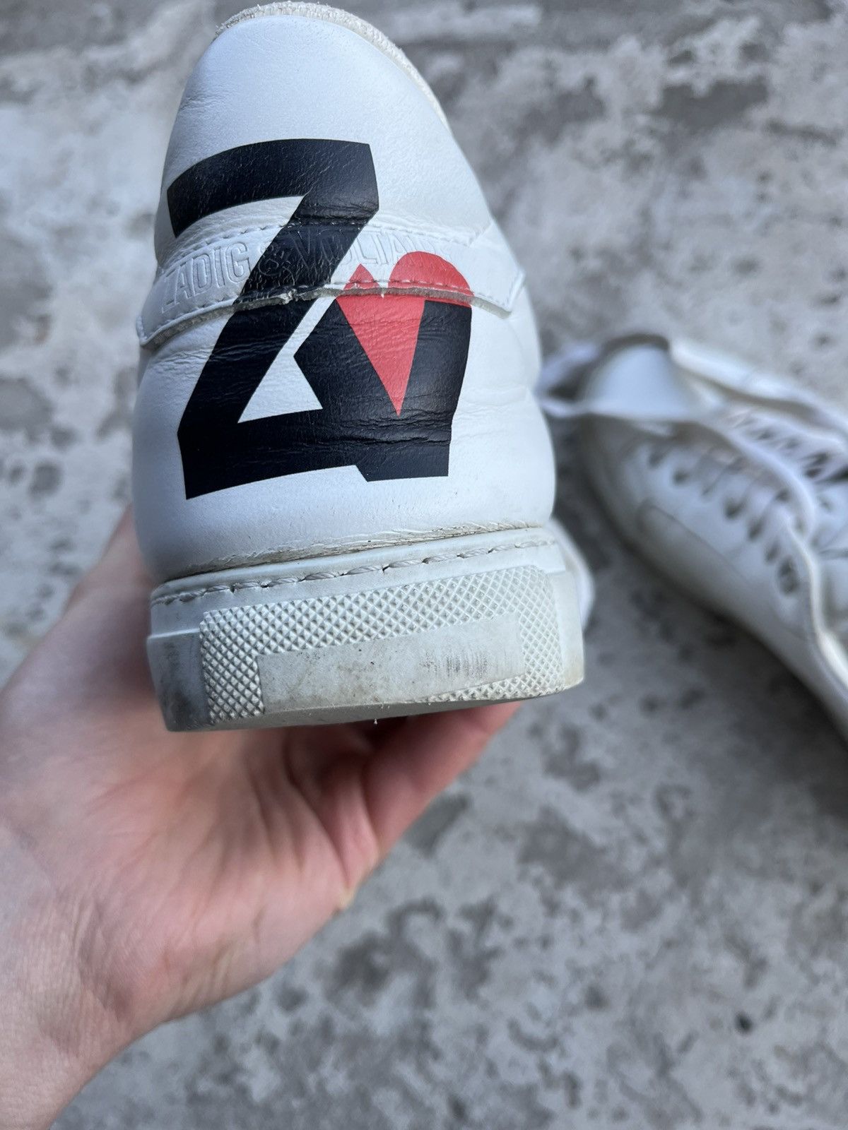 Zadig & Voltaire Zadig & Voltaire Distressed Low Top Sneakers Leather Shoes Size US 8 / IT 38 - 8 Thumbnail