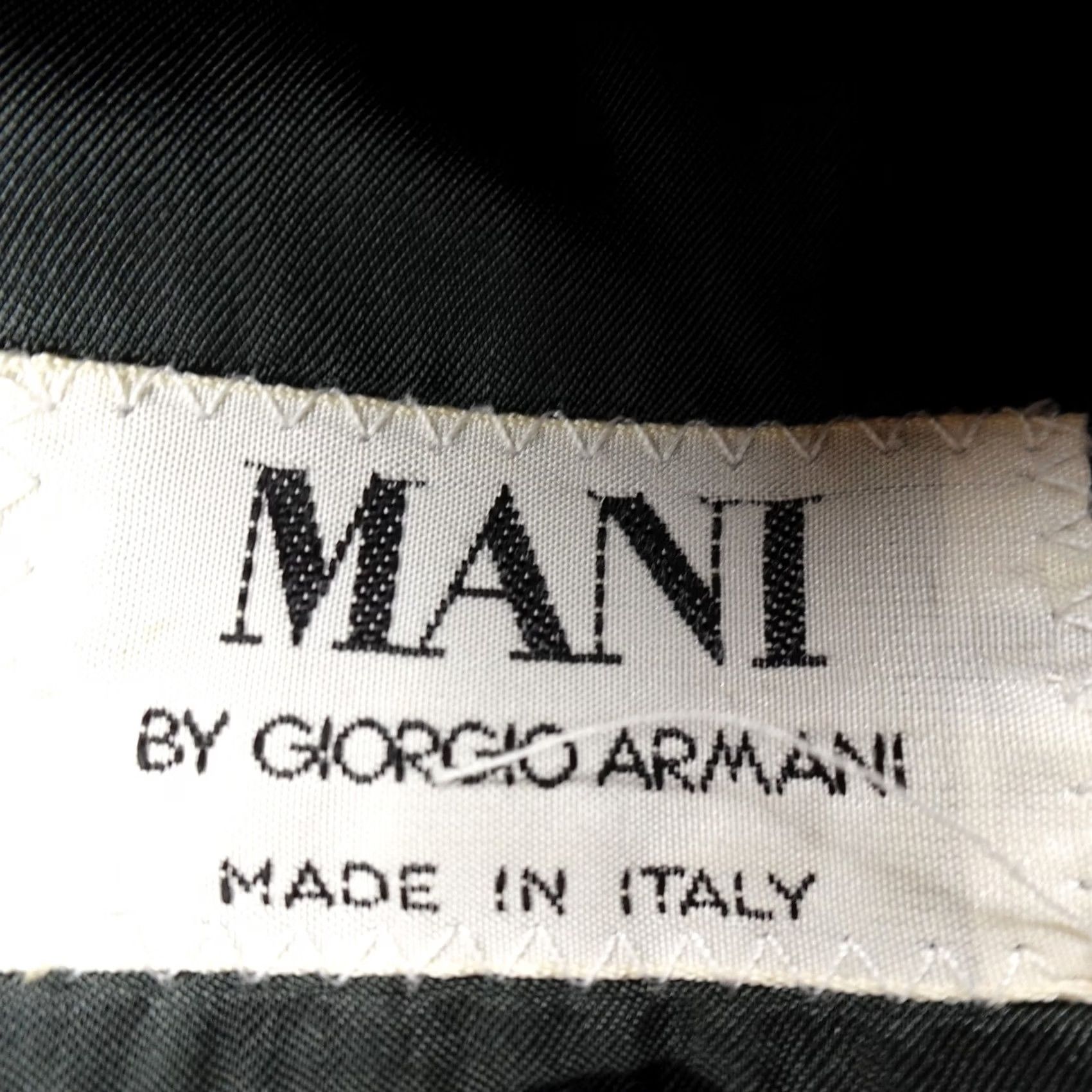 Giorgio Armani VTG Giorgio Armani Blazer Mens 42 Black Wool Peak Sport Coat Suit Jacket Italy Size 42R - 5 Thumbnail