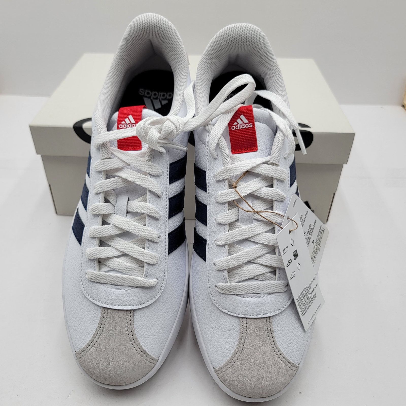 Adidas Adidas VL Court 3.0 White Dark Blue - Size 10 - New! Size US 10 / EU 43 - 4 Thumbnail