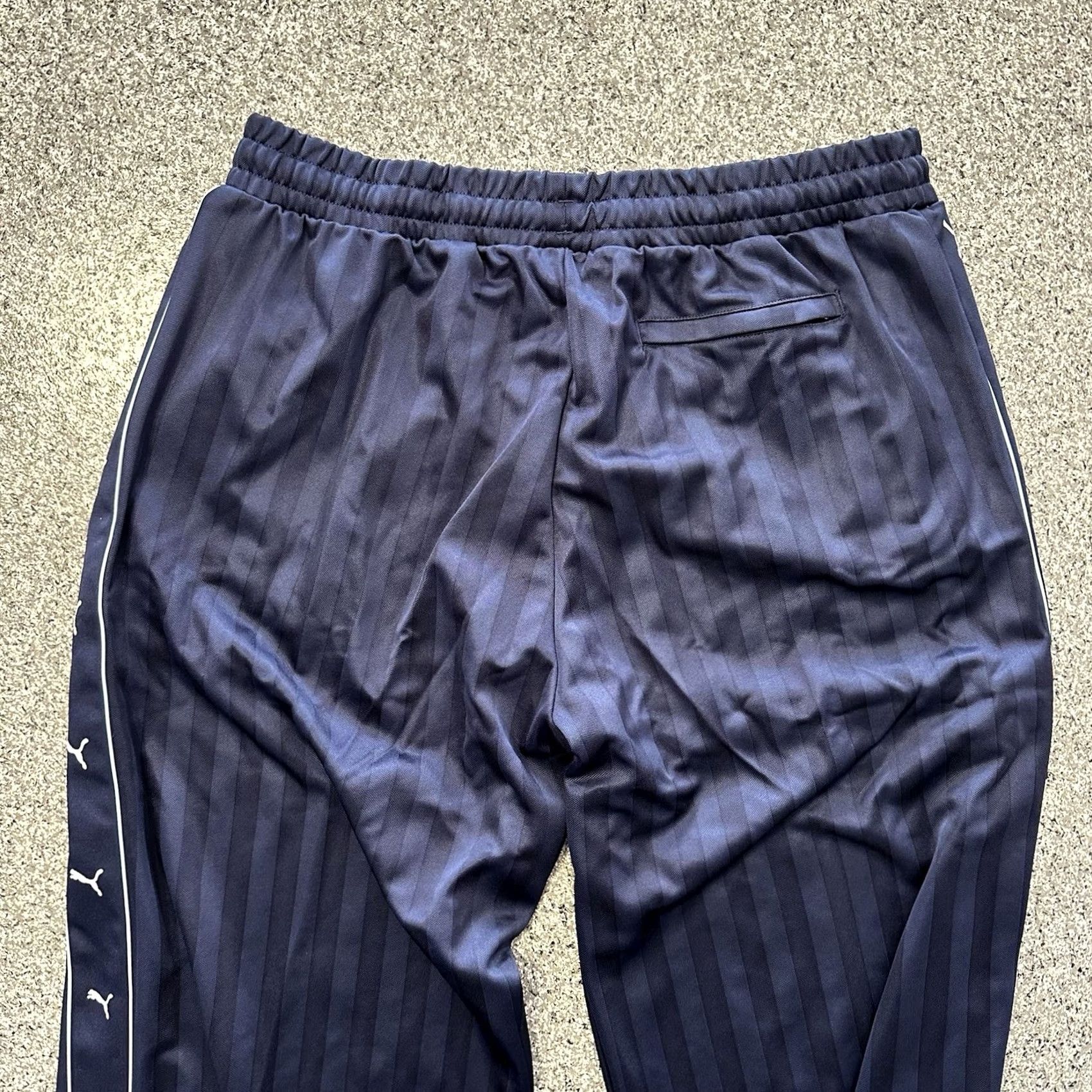 Puma PUMA Guizio T7 Track Pants Womens XL Navy Blue Wide-Leg Sweatpants Size 40" / US 18 - 6 Thumbnail