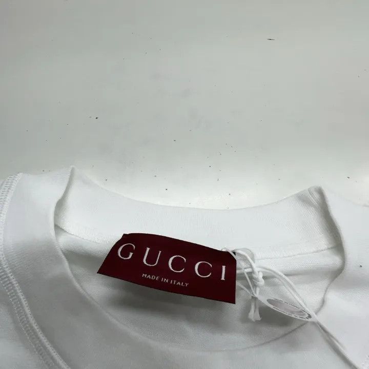 Gucci Gucci Gucci Lido Logo Print White T-Shirt -2506 Size US L / EU 52-54 / 3 - 7 Thumbnail