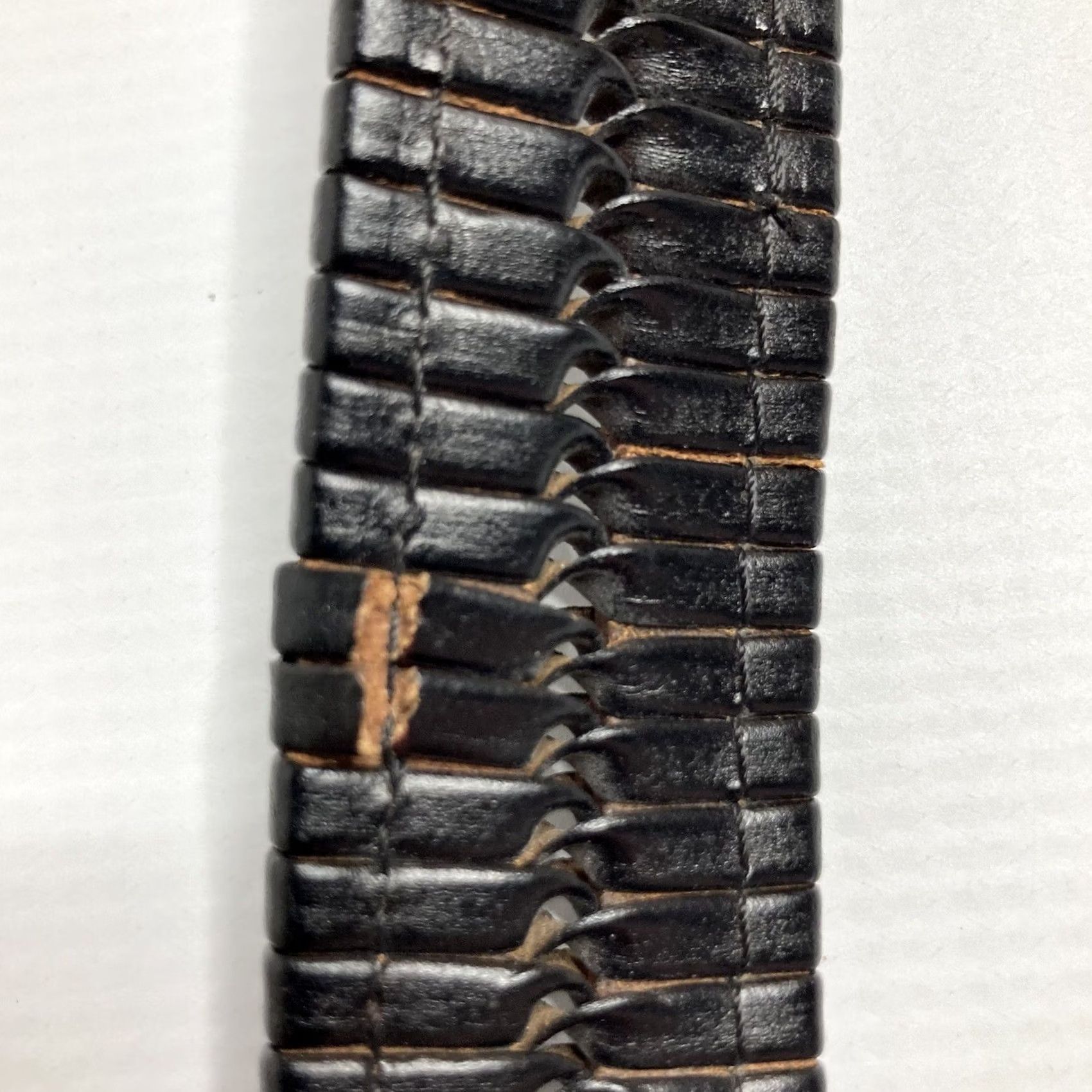 Vintage Donald J. Trump Belt, Size 44, Brown Leather Woven Belt, Signature Collection, Men, Braided, Dress Belt Size 44 - 5 Thumbnail