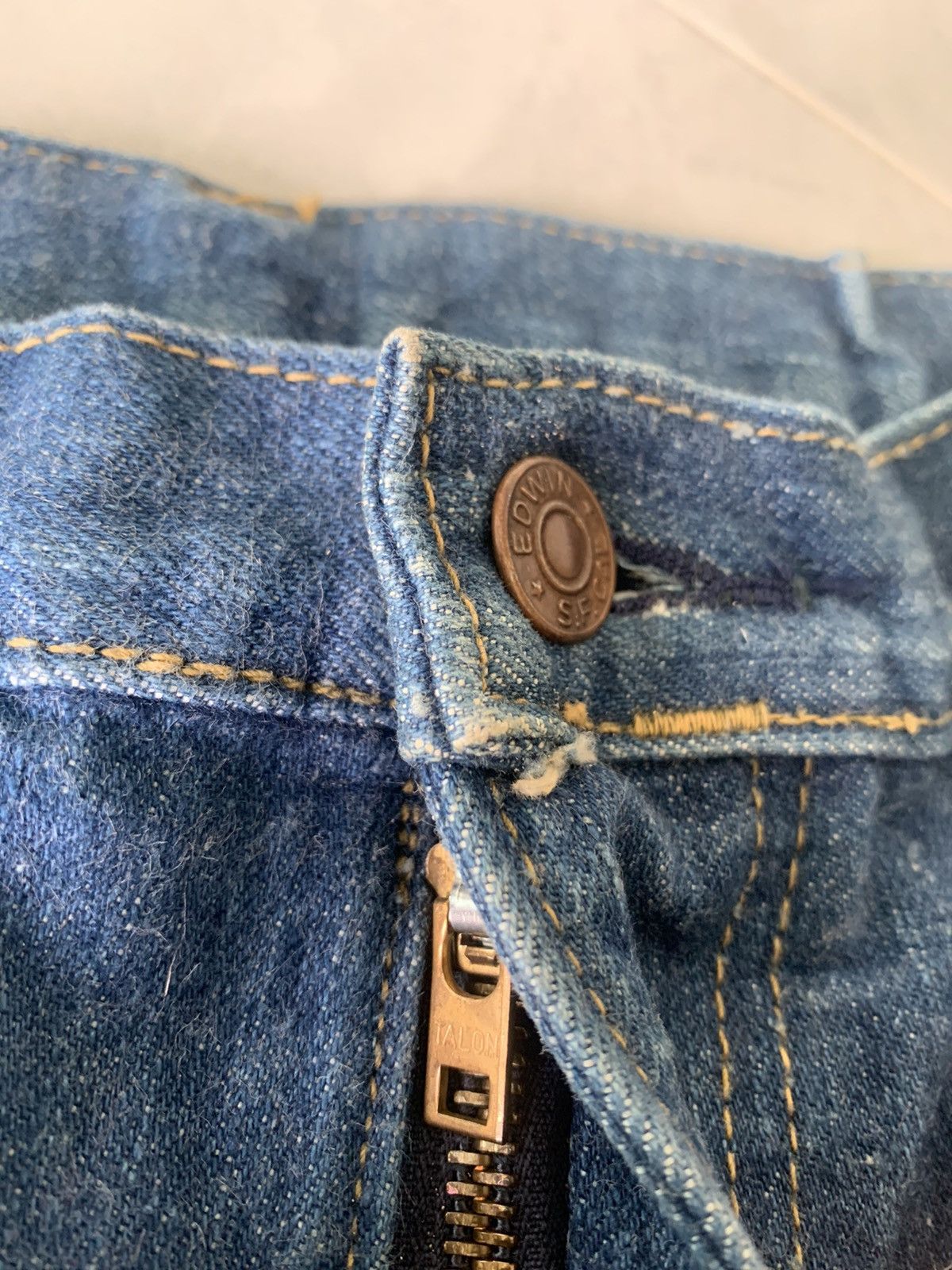 Edwin × Toyo Enterprises × Vintage Vintage 80s Edwin 4007 Flare jeans Size US 34 / EU 50 - 5 Thumbnail
