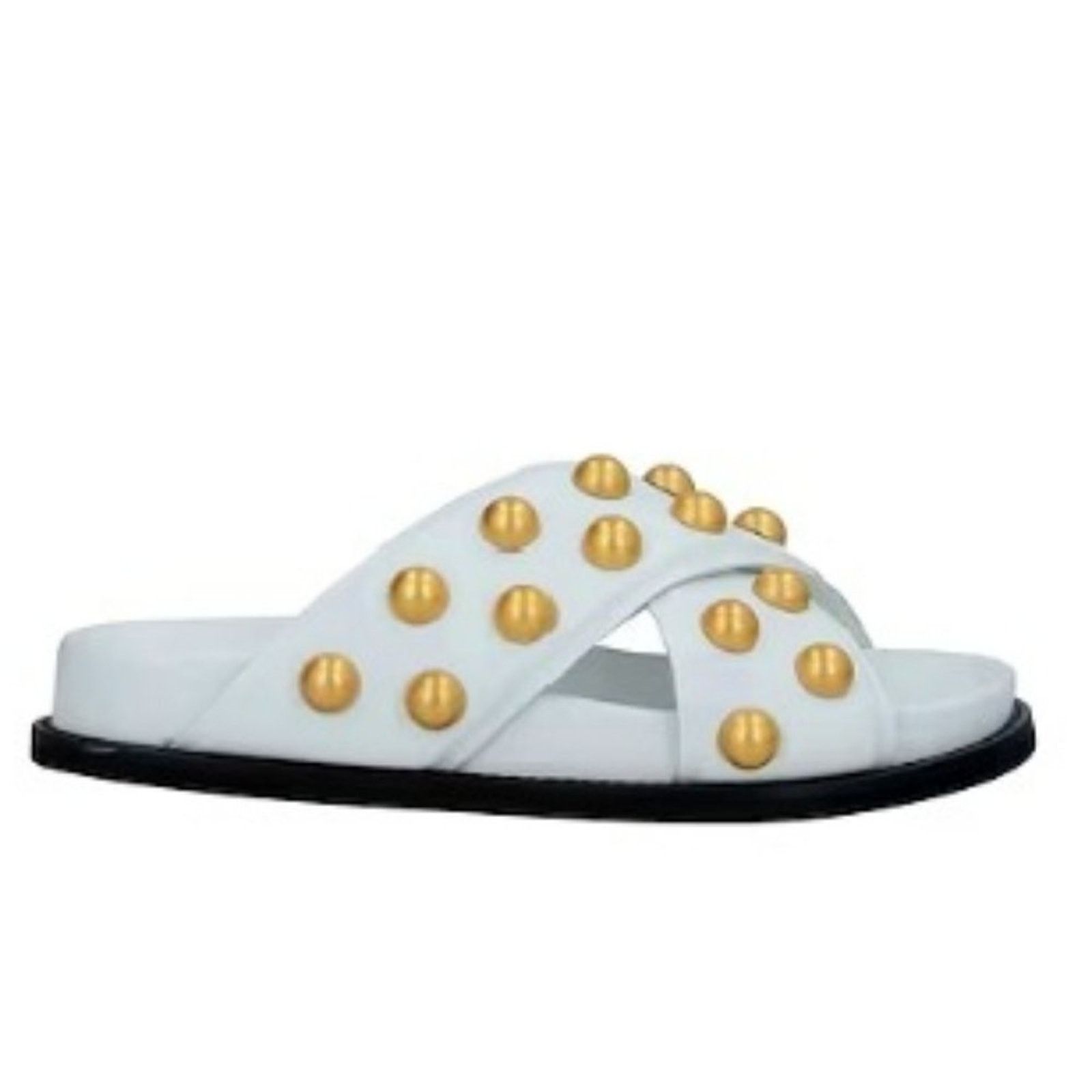 Philosophy di Lorenzo Serafini PHILOSOPHY di LORENZO SERAFINI Gold Studs Leather Sandals 37 Size US 6.5 / IT 36.5 - 1 Thumbnail