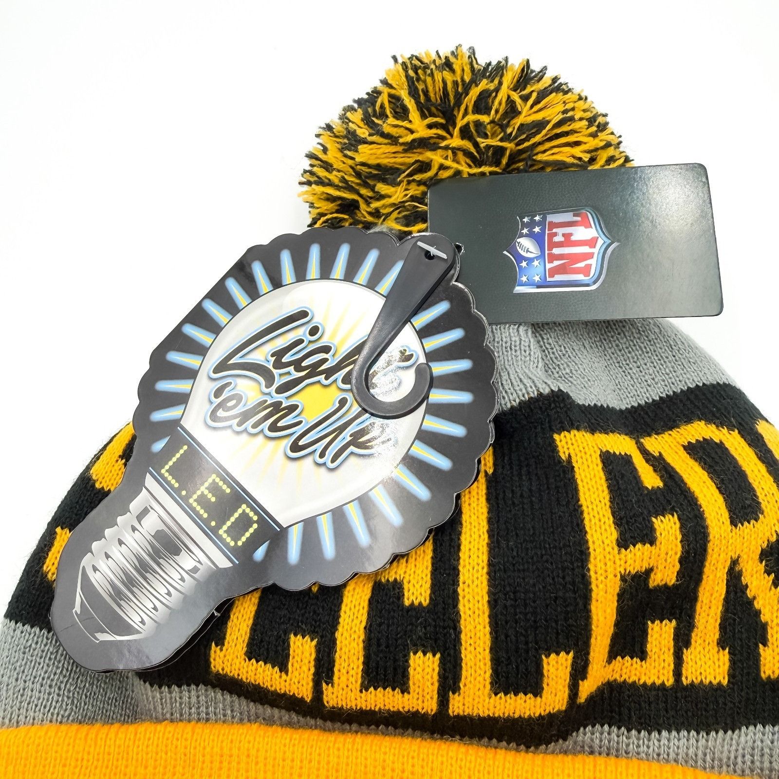 NFL New With Tags NFL Pittsburgh Steelers FOCO Light Up Sports K Size ONE SIZE - 6 Thumbnail