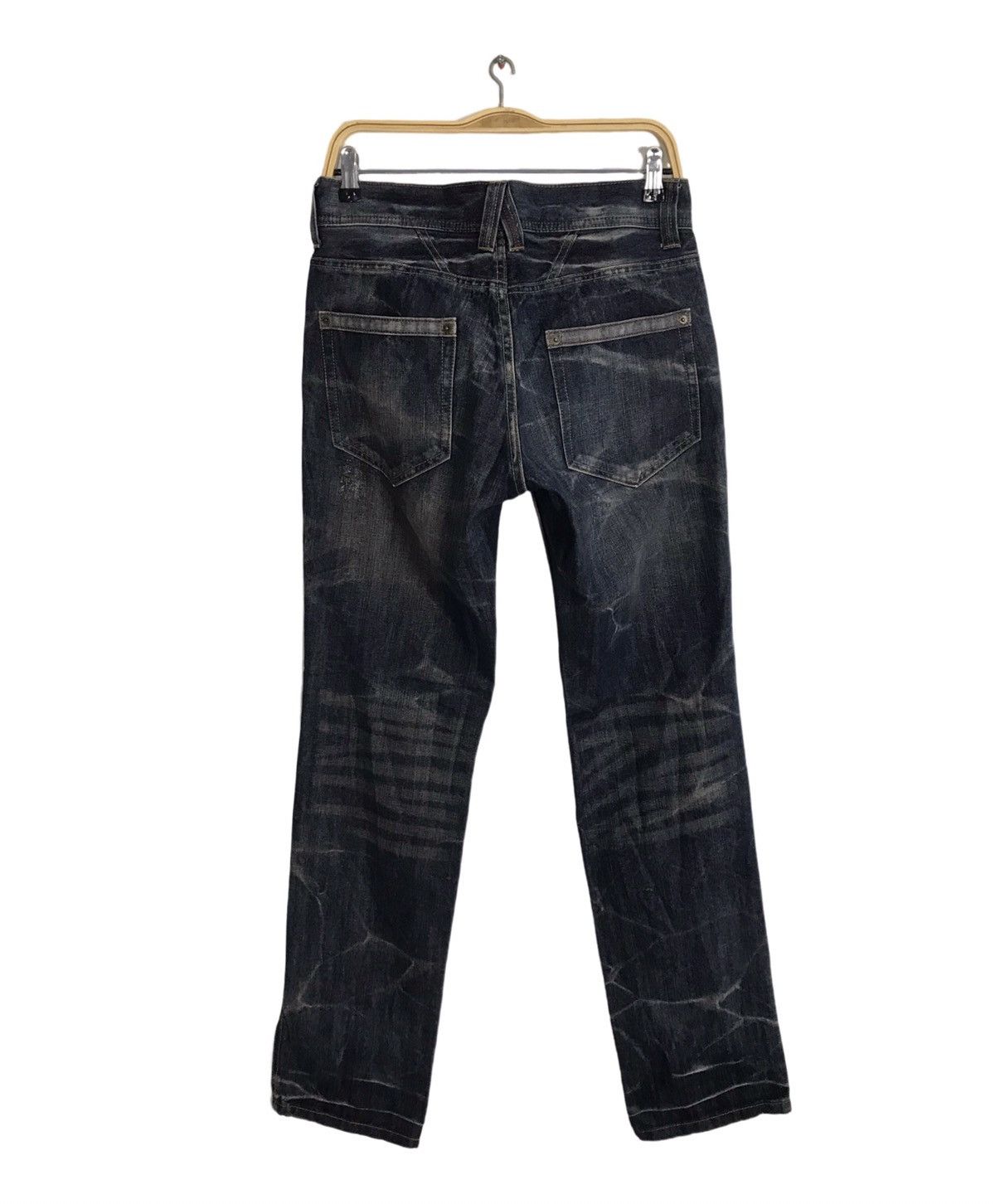 Japanese Brand Superubis By Valetta Whisker Indigo Denim Jeans Size US 30 / EU 46 - 2 Thumbnail