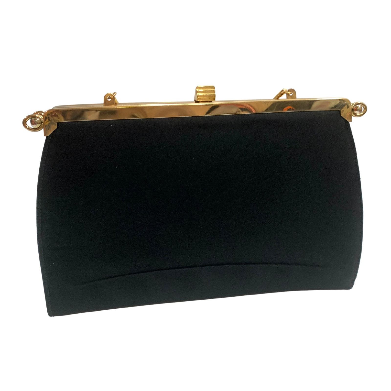 Vintage 60s Black & Gold Convertible Bag | 3 Way Top Handle Handbag Size ONE SIZE - 5 Thumbnail