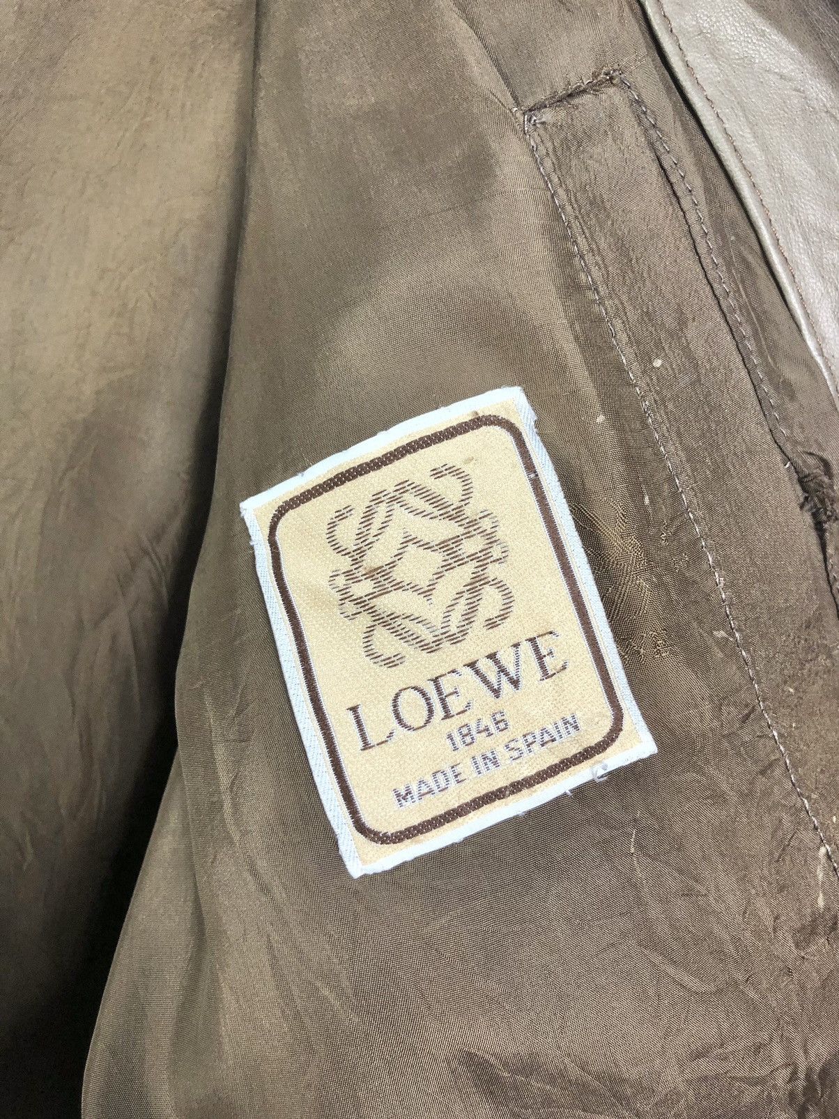 Loewe × Vintage Rare Vintage Loewe Leather Jacket Made in Spain Size US M / EU 48-50 / 2 - 9 Thumbnail