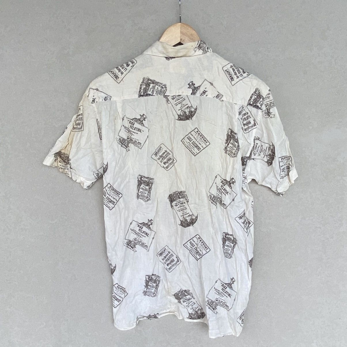 Other Vintage 90s White All Over Print Button Up Shirt Clothing Size US M / EU 48-50 / 2 - 9 Thumbnail