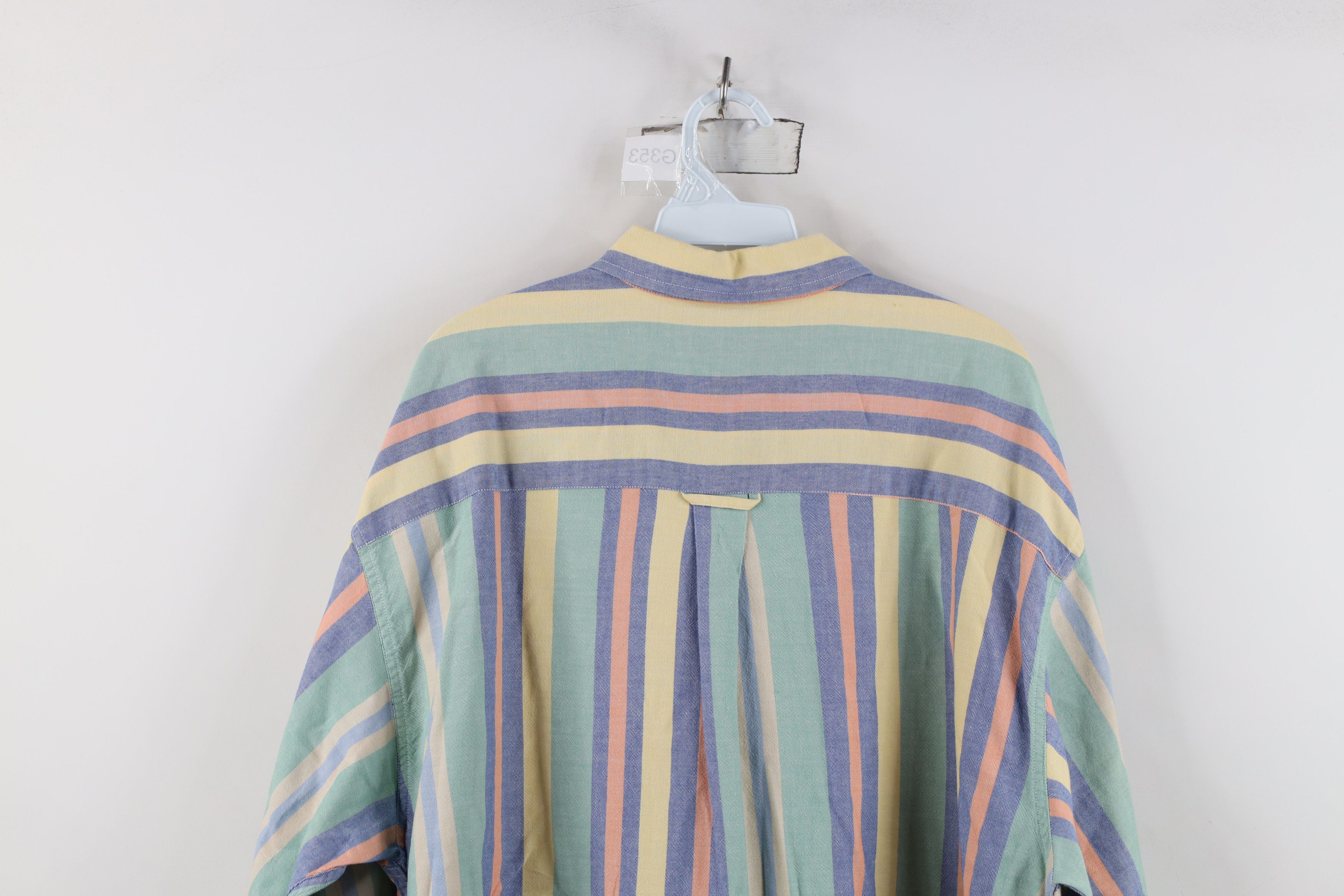 Vintage Vintage 90s Streetwear Striped Collared Button Down Shirt Size US XL / EU 56 / 4 - 13 Thumbnail