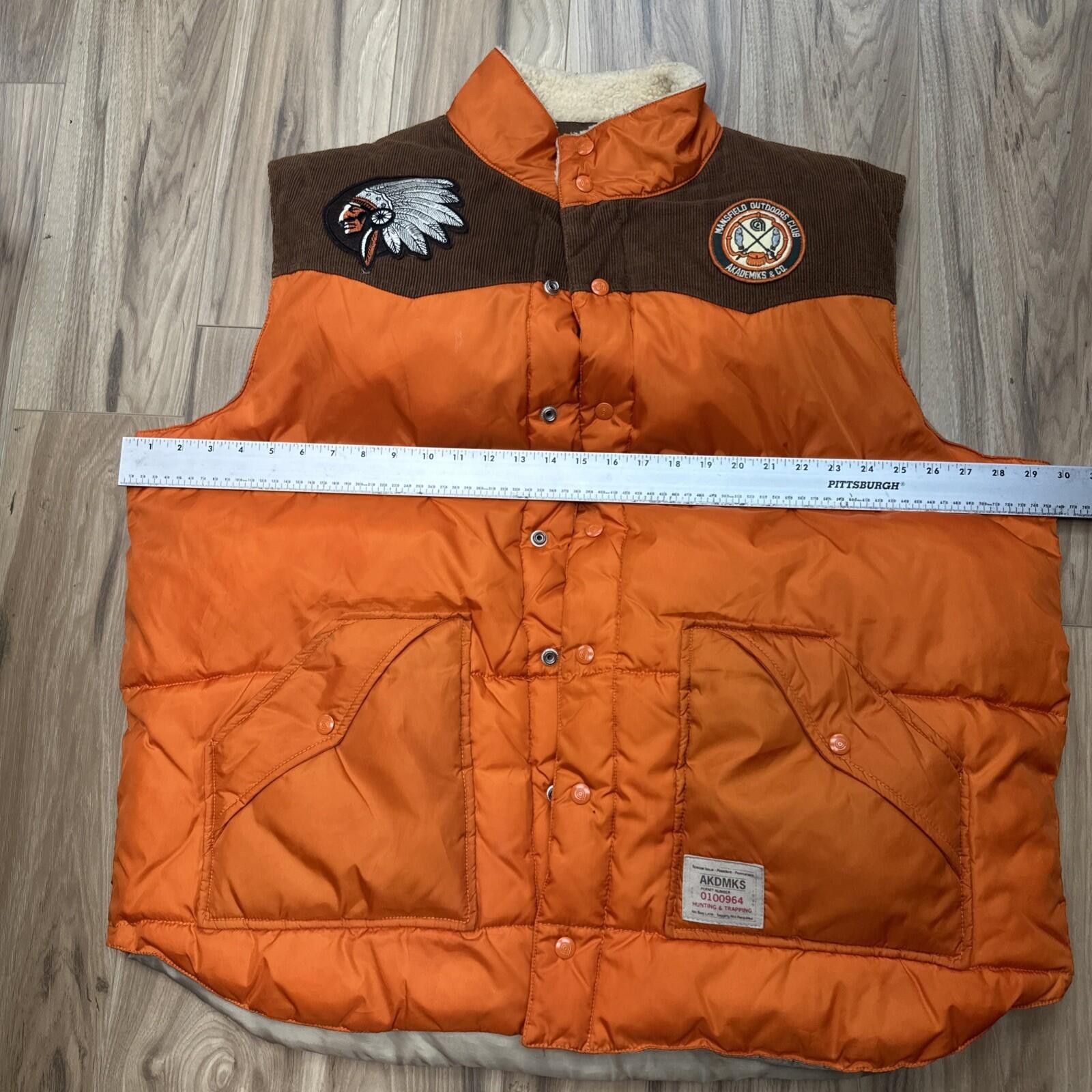 Akademiks Akdmks Orange Brown Corduroy Puffer Vest 2XL Size US XXL / EU 58 / 5 - 9 Thumbnail
