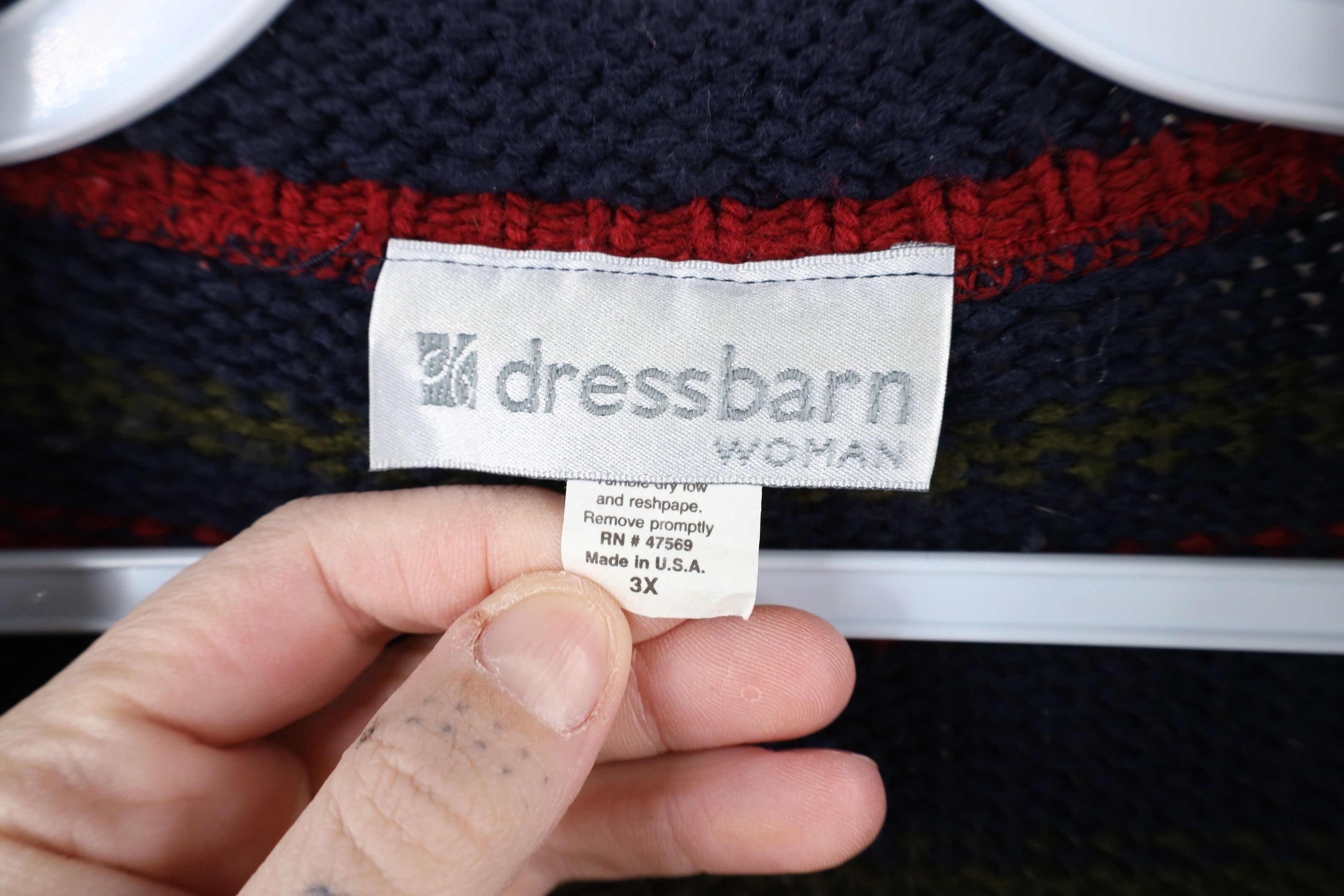 Vintage Vintage 90s Streetwear Striped Marled Knit Sweater USA Size 3XL / US 20-22 - 7 Thumbnail