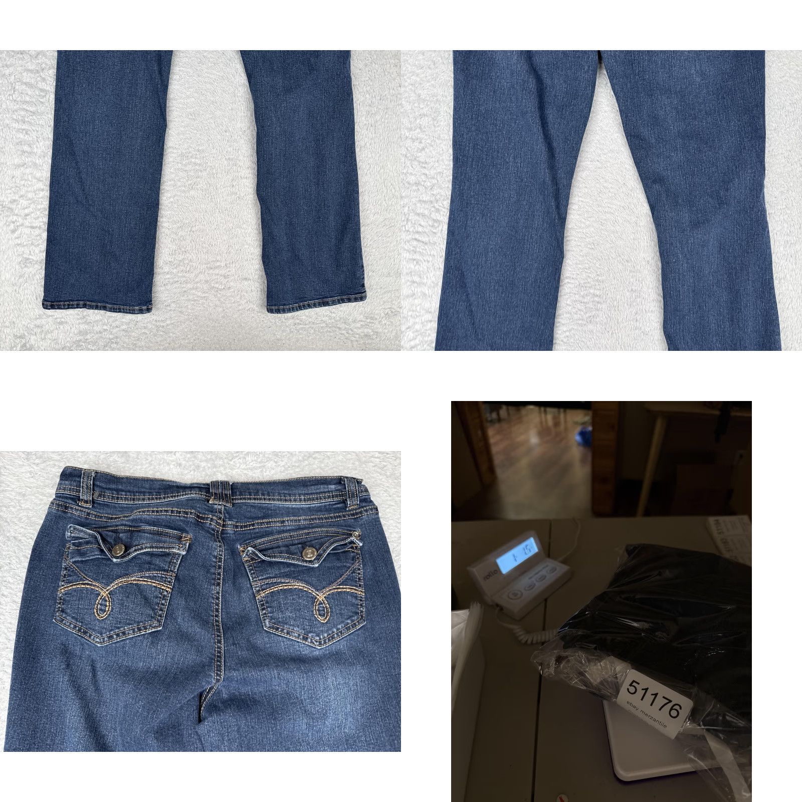 Vintage Wallflower Jeans Wallflower Regular Bootcut Jeans 15 Blue Mid Rise 30x29 Bohemian City Cowboy 5-Pocket Stretch Denim Womens Jeans Size 36" / US 14 / IT 50 - 10 Thumbnail