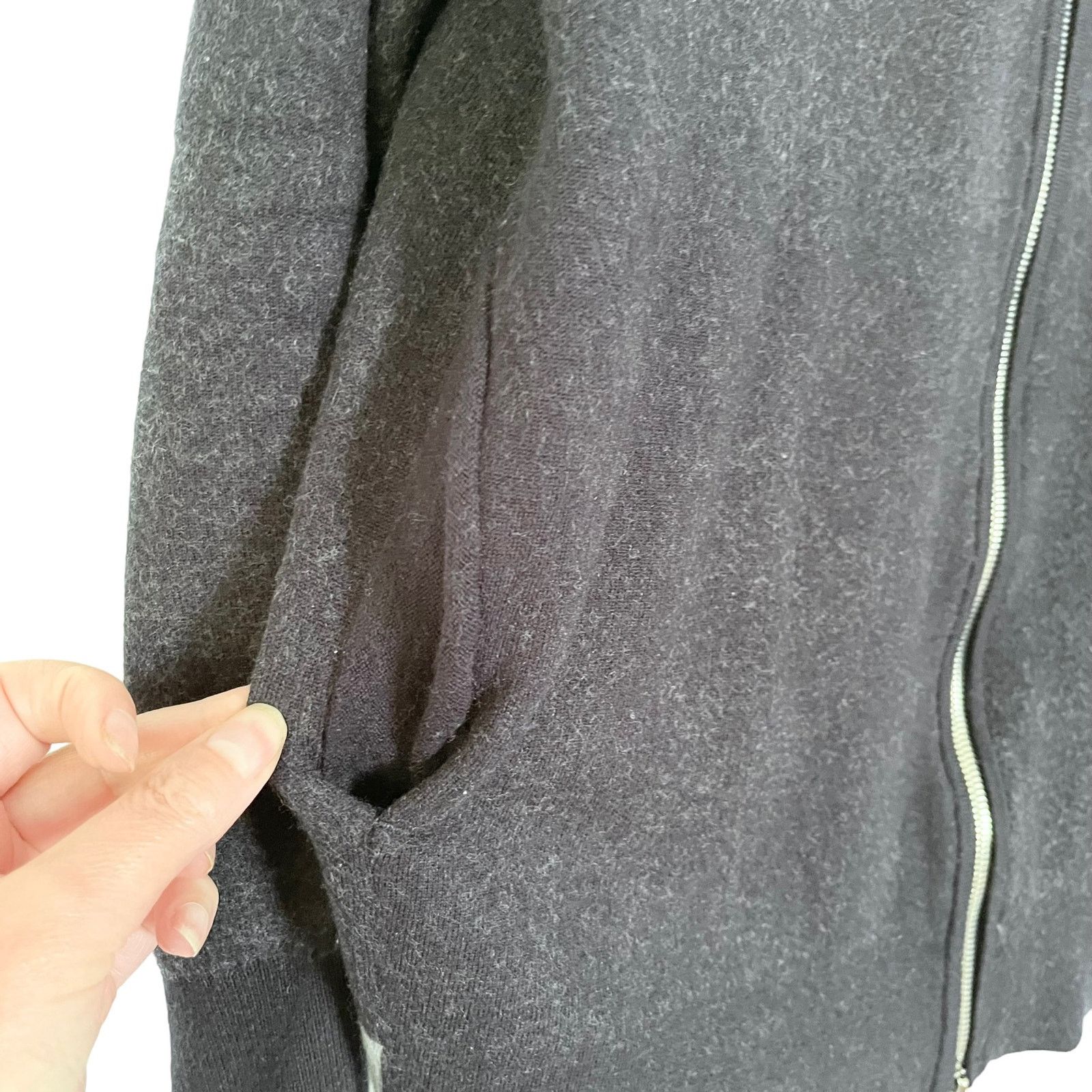 Theory Theory Men’s Wool Blend Navy Gray Zip Hoodie Medium Size US M / EU 48-50 / 2 - 4 Thumbnail