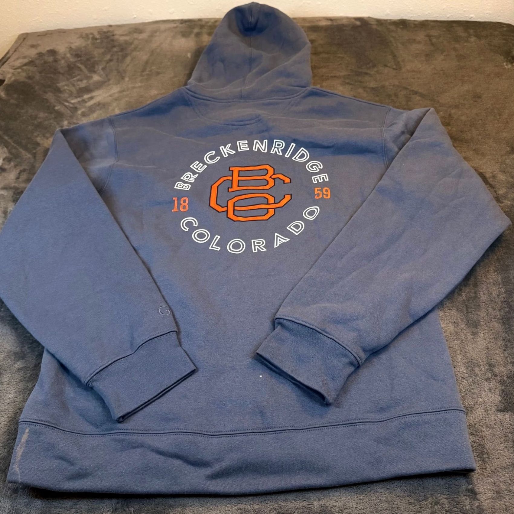 Vintage GEAR FOR SPORTS Full Zip Hoodie Mens Large Blue BC Logo Embroidered Pockets Fleece Lined Cotton Blend Sweatshirt Sweatshirt Size US L / EU 52-54 / 3 - 5 Thumbnail