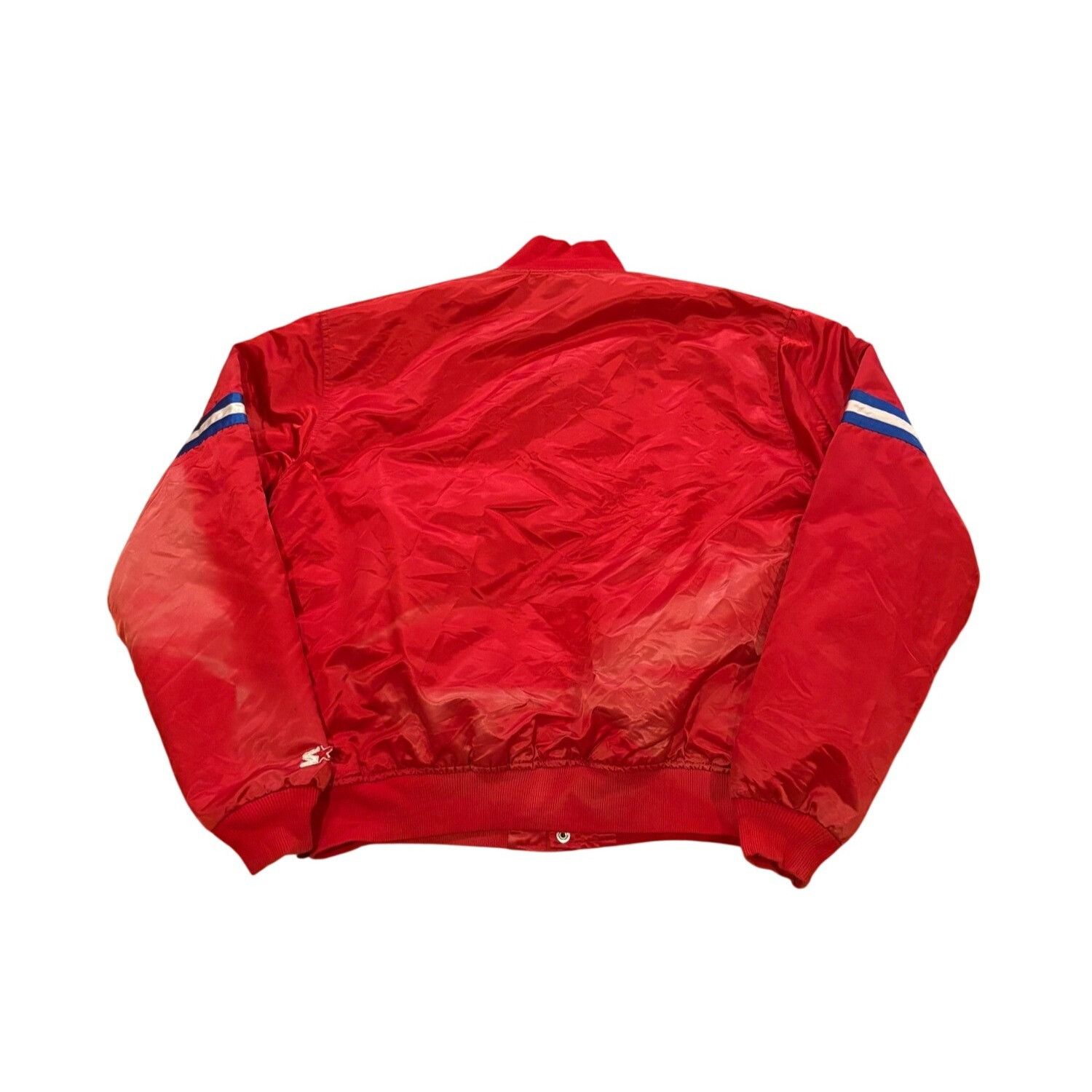 Starter Rare Vintage 80s Starter New York Giants NFL Red Satin Jacke Size US XL / EU 56 / 4 - 2 Thumbnail