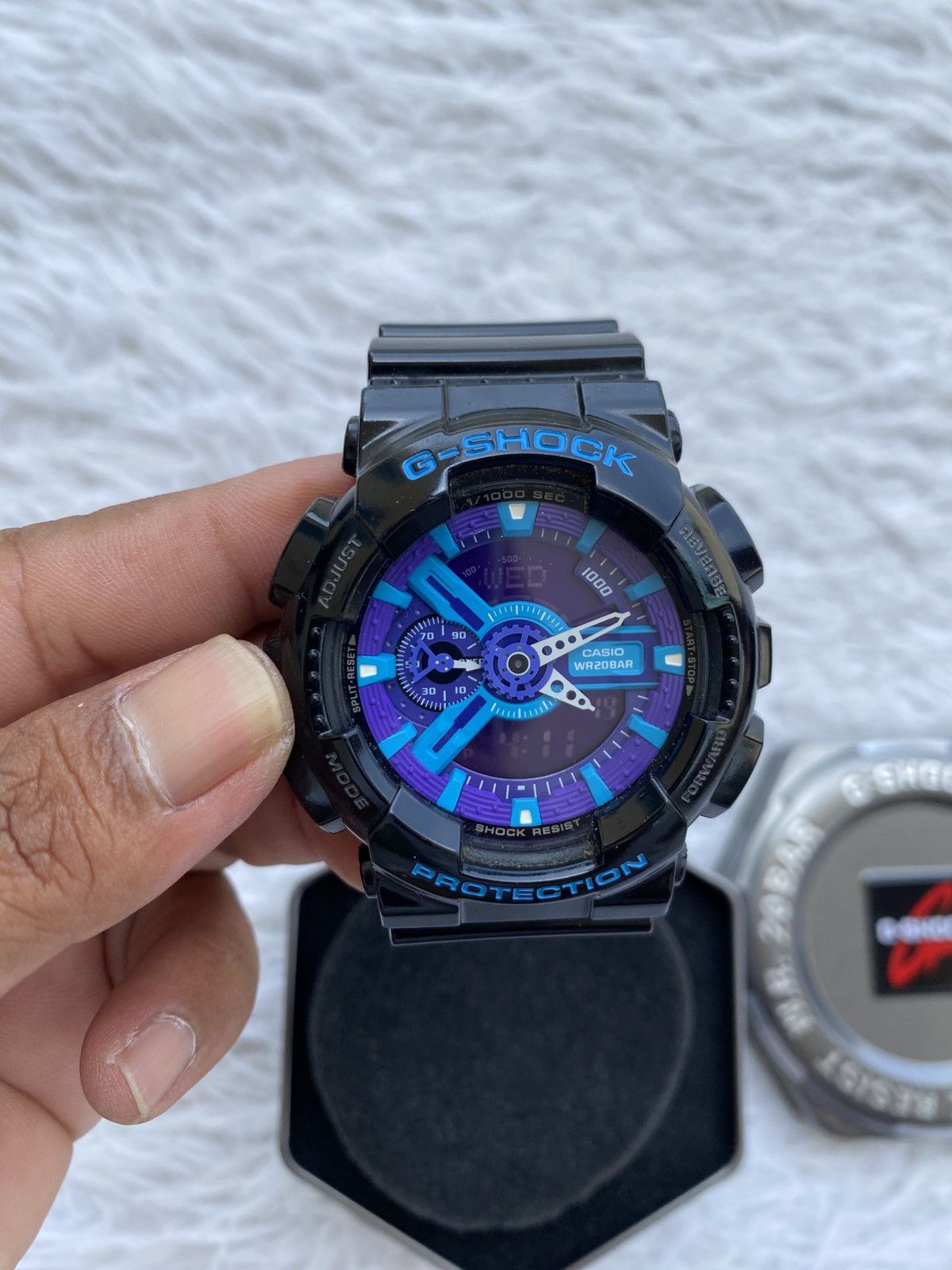 Casio Casio G-SHOCK GA-110HC-1A Black Blue Purple Watches Size ONE SIZE - 11 Thumbnail