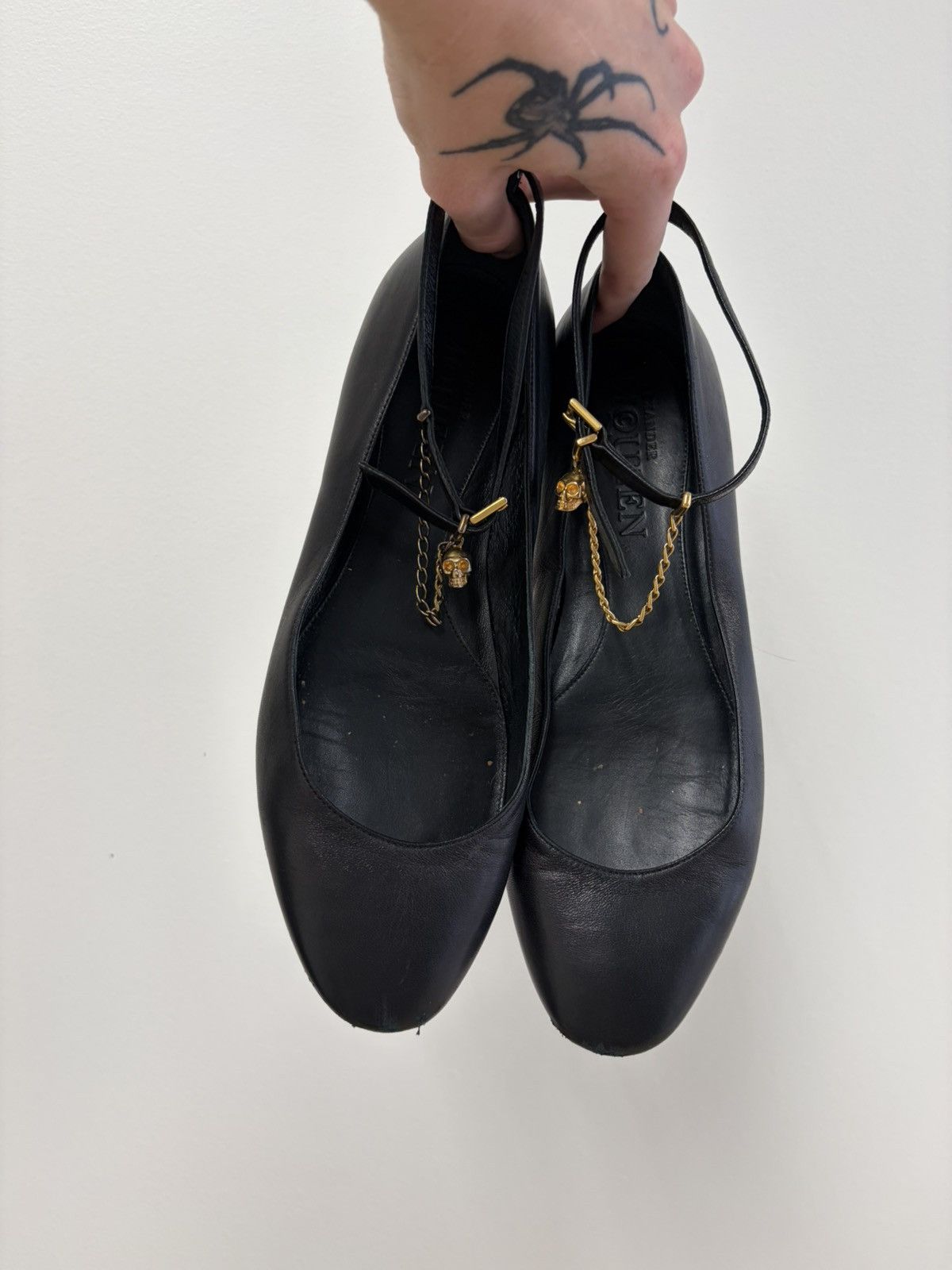 Alexander McQueen Archive Alexander McQueen Gold Skull Chain Ballet Flats Size US 10.5 / IT 40.5 - 4 Thumbnail