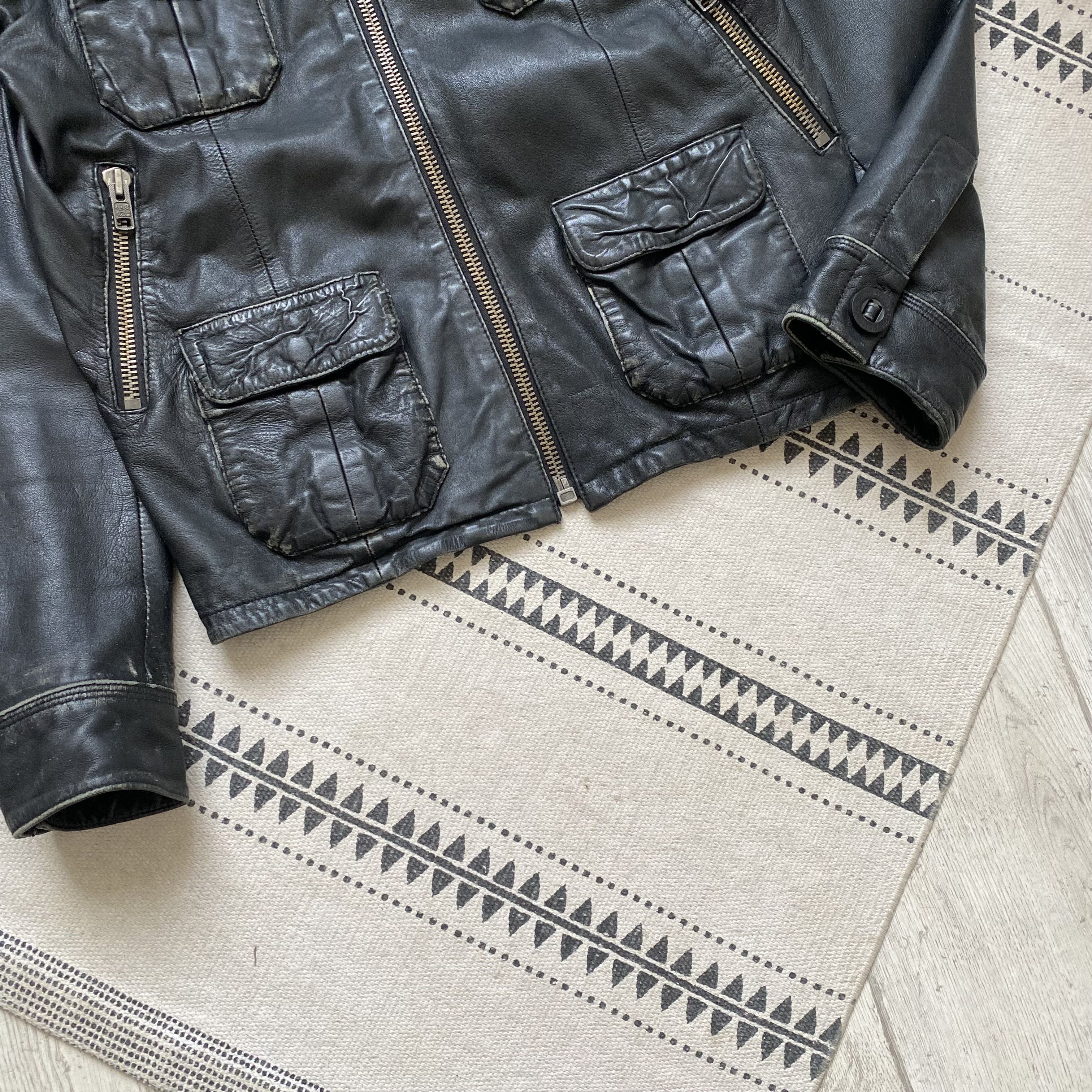 Genuine Leather Vintage Real Leather Biker Jacket japanese Superdry Size US L / EU 52-54 / 3 - 3 Thumbnail