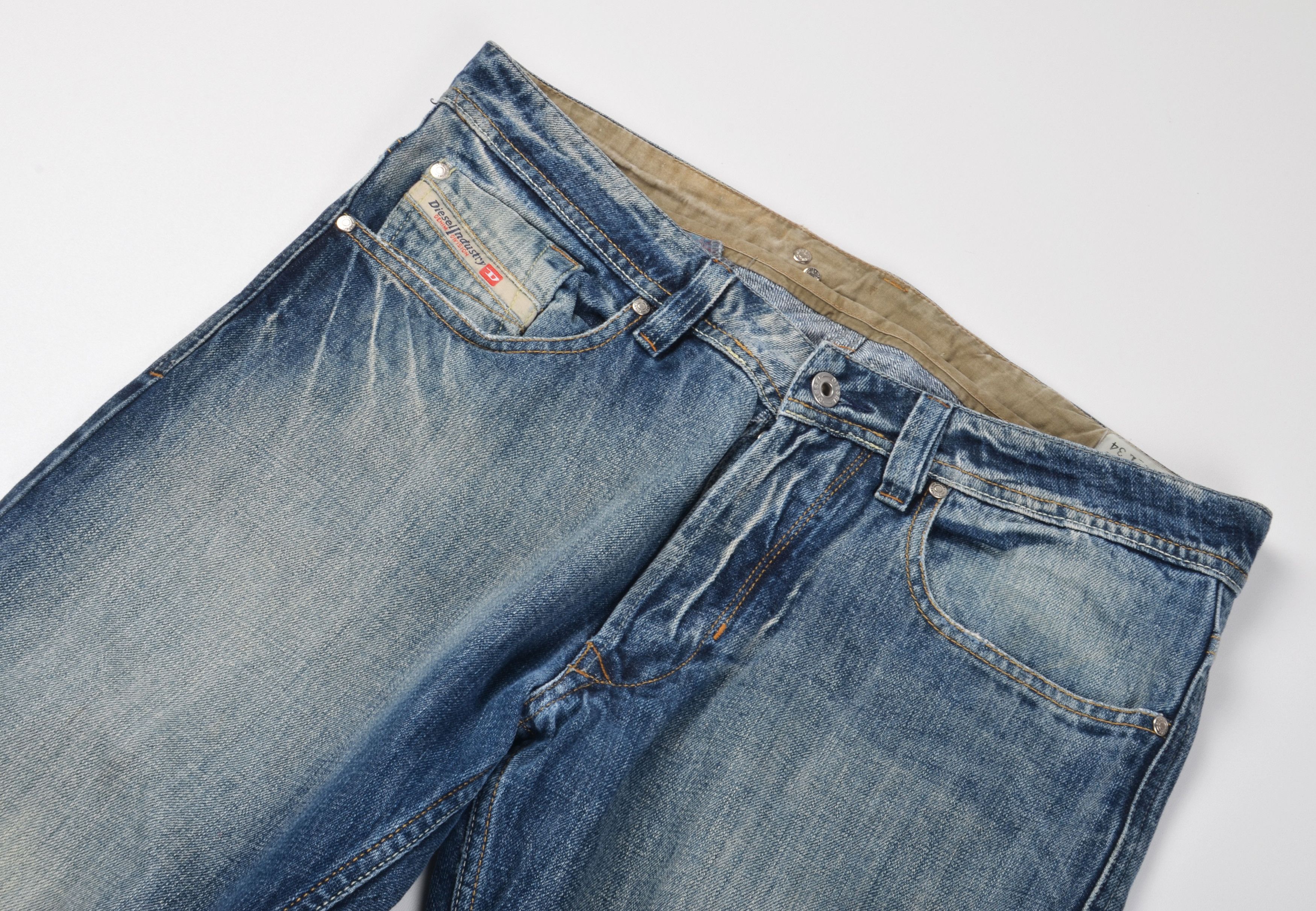 Diesel Vintage Diesel Y2K Washed Denim Embroidered Pockets Jeans Size US 32 / EU 48 - 3 Thumbnail