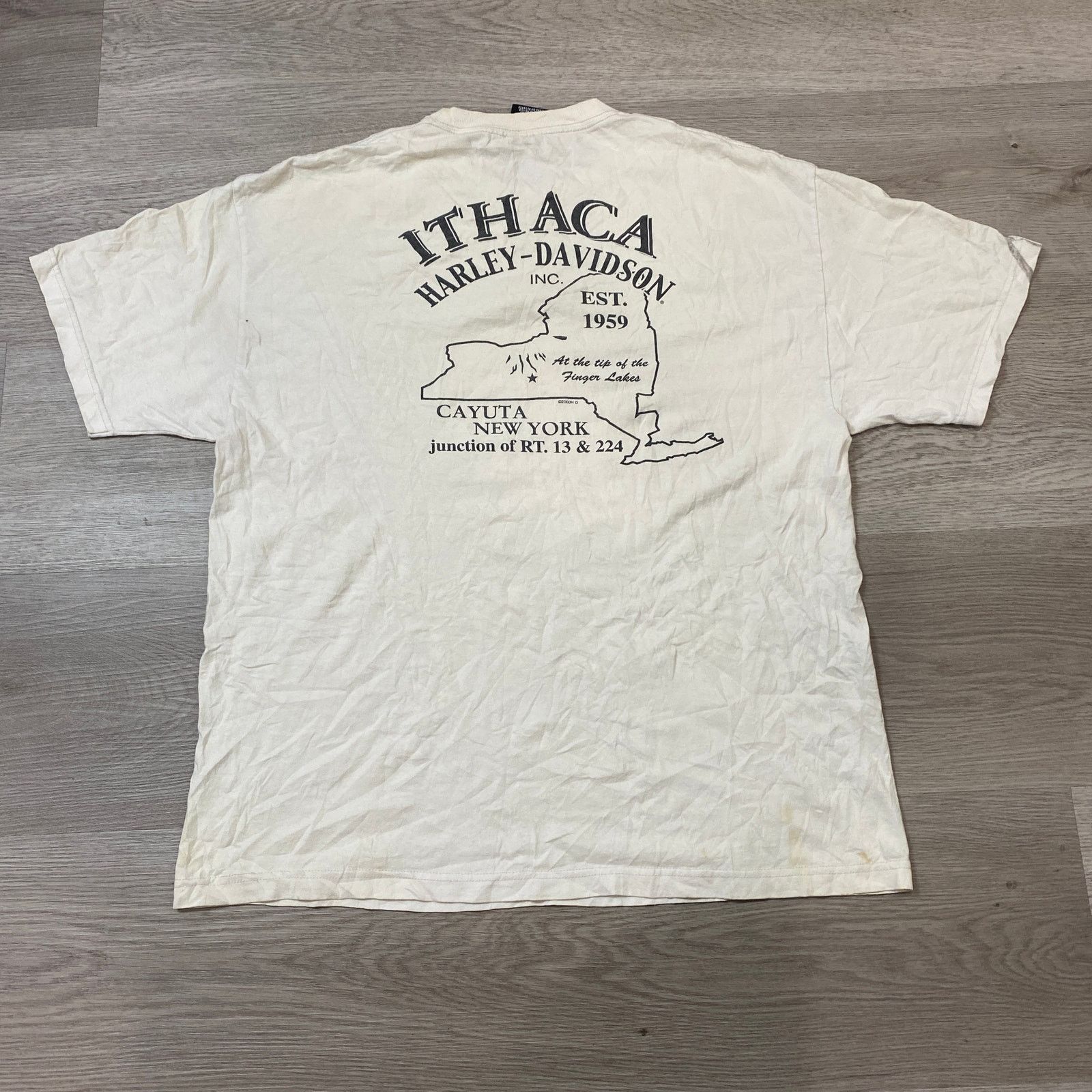 Harley Davidson VTG Y2K Harley Davidson Motorcycle Monkey Ithaca T Shirt XL Size US XL / EU 56 / 4 - 3 Thumbnail