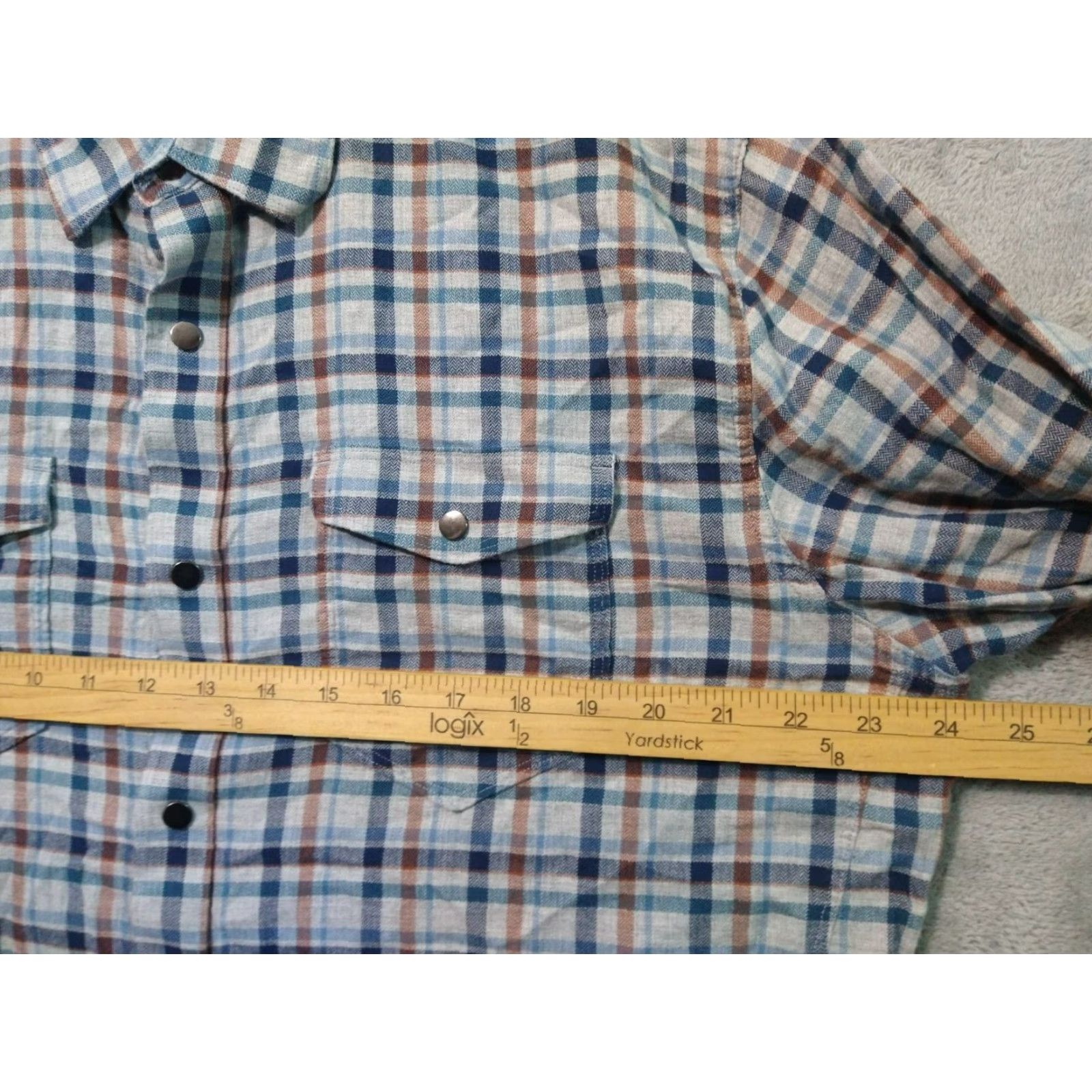 Banana Republic Banana Republic Slim Fit Flannel Shirt Mens XL Gray Plaid Long Sleeve Button-Up Casual Outdoor Size US XL / EU 56 / 4 - 5 Thumbnail
