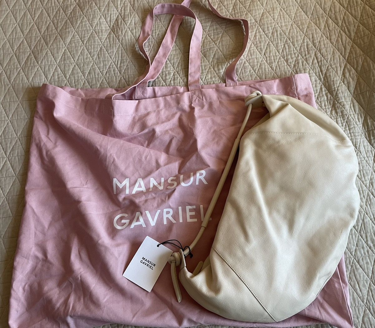 Mansur Gavriel Fortuna Hobo Shoulder Bag in Jasmine Size ONE SIZE - 5 Thumbnail