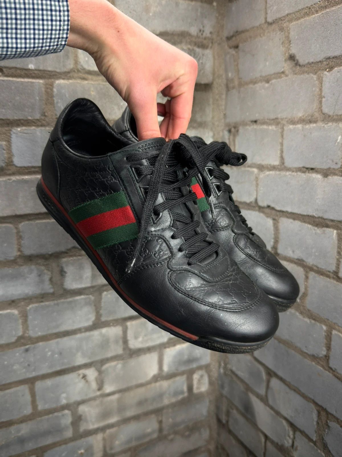 Gucci Gucci low leather sneakers monogram vintage Size US 9 / EU 42 - 6 Thumbnail