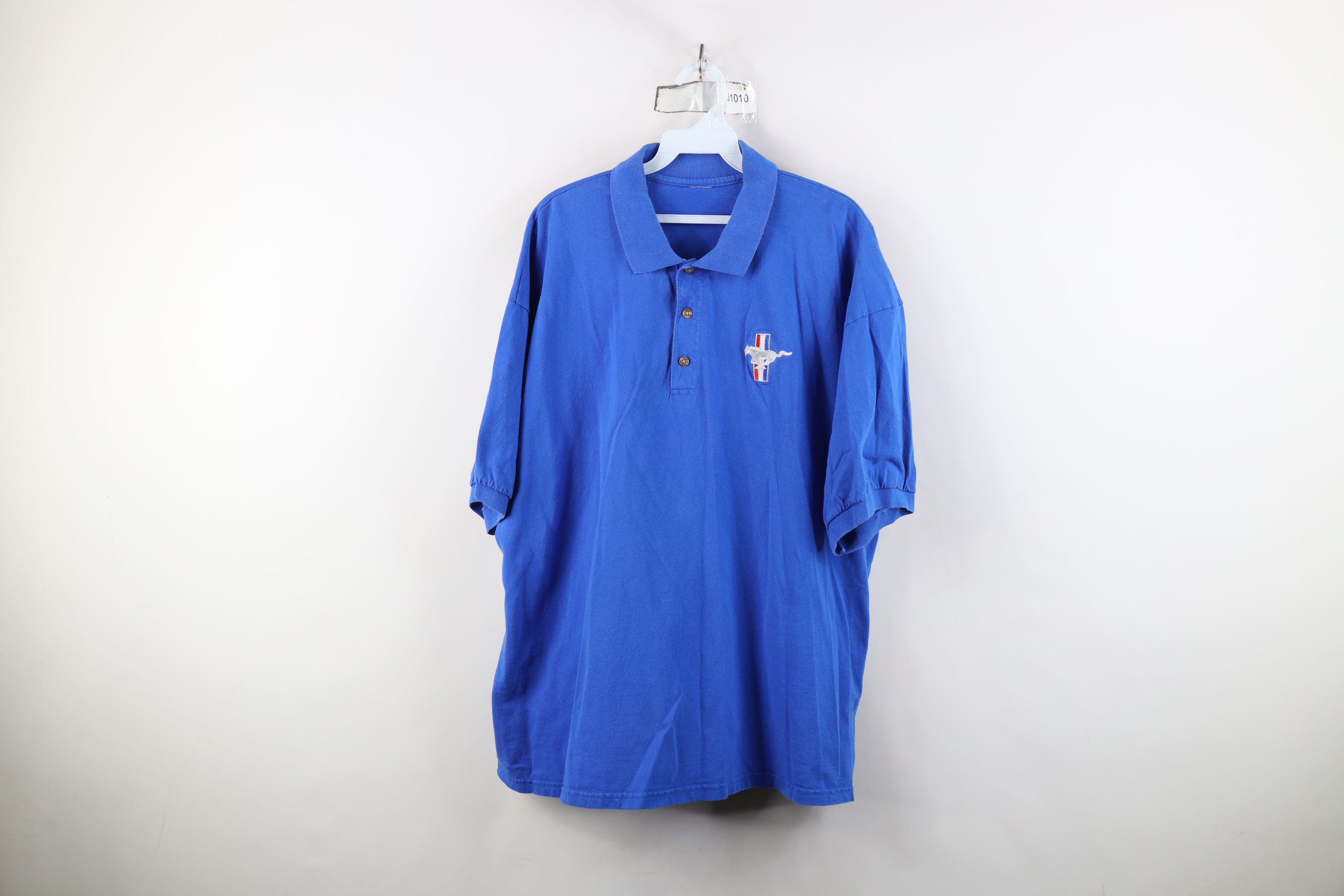 Vintage Vintage 90s Ford Motor Co Mustang Collared Golf Polo Shirt Size US XXL / EU 58 / 5 - 1 Thumbnail