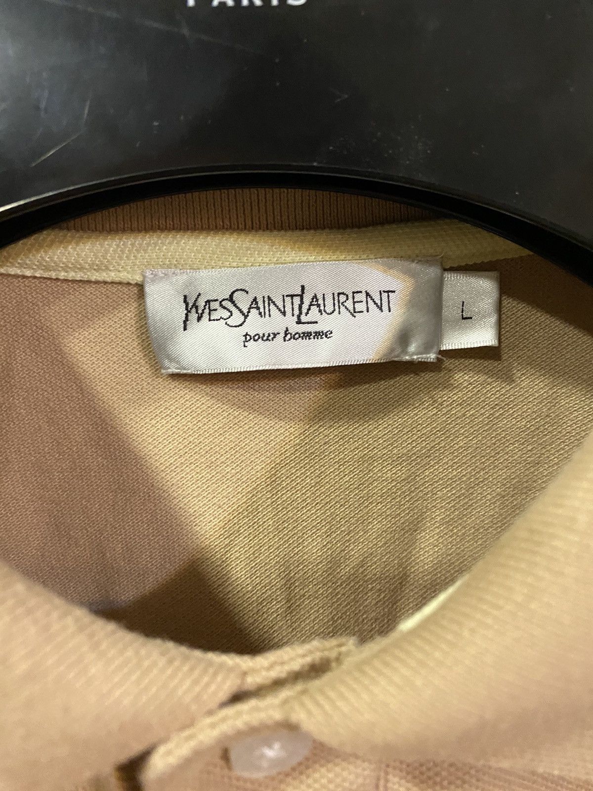 Yves Saint Laurent Beige YSL Polo Shirt Tan YSL T-shirt Size US L / EU 52-54 / 3 - 6 Thumbnail