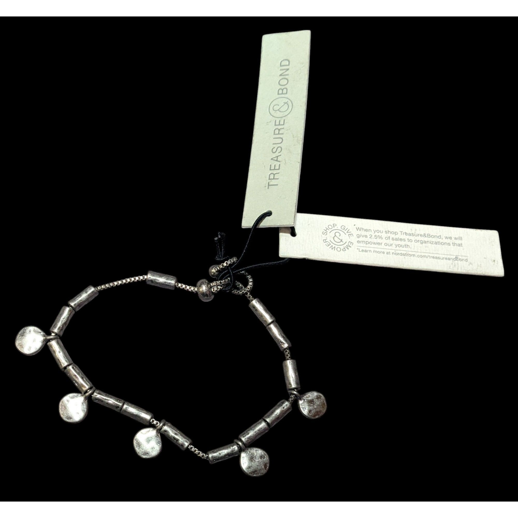 Nordstrom Treasure & Bond Brutalist Rhodium Plated Charm Bracelet Size ONE SIZE - 1 Thumbnail